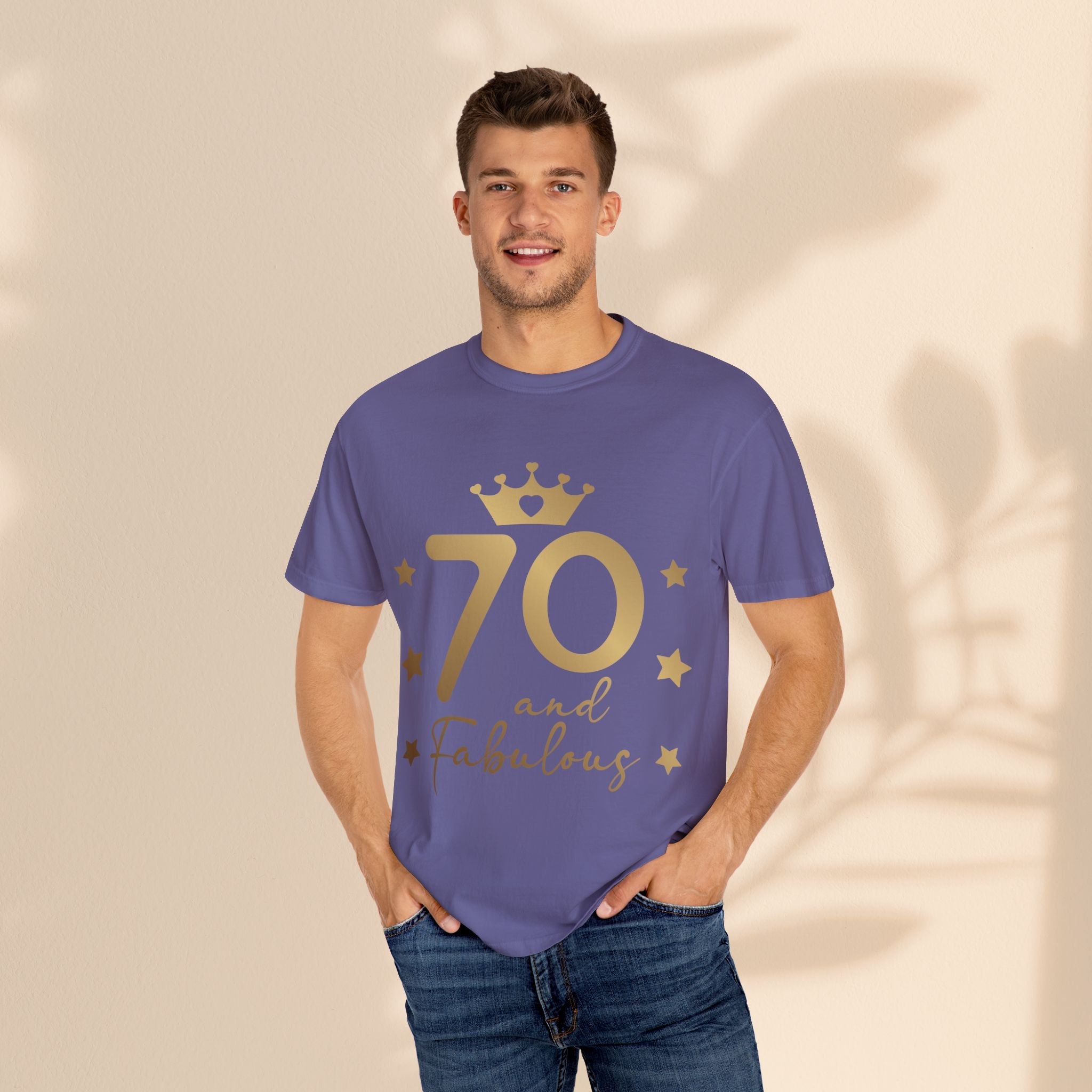 70 and Fabulous Unisex Garment-Dyed T-shirt | Birthday Celebration Tee, Gift for 70th Birthday, Vintage Style Shirt, Fun Party Wear, [...]