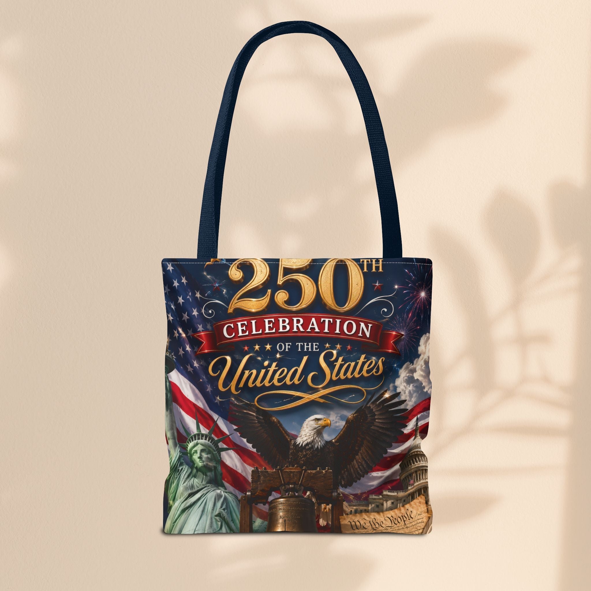 Patriotic American Flag & Eagle Tote Bag — 250th United States Celebration