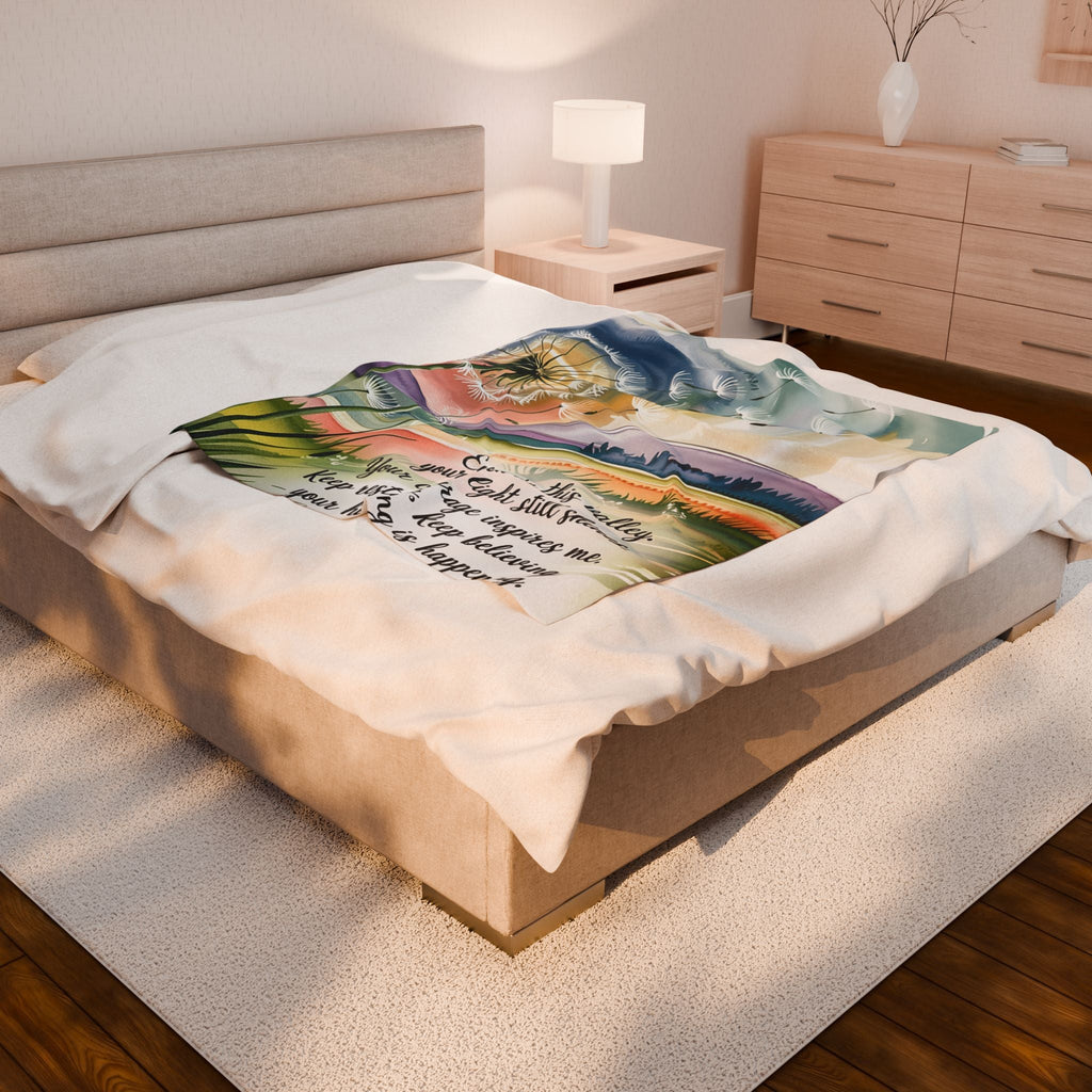Courage in the Valley - Velveteen Plush Blanket – Your Healing is Happening