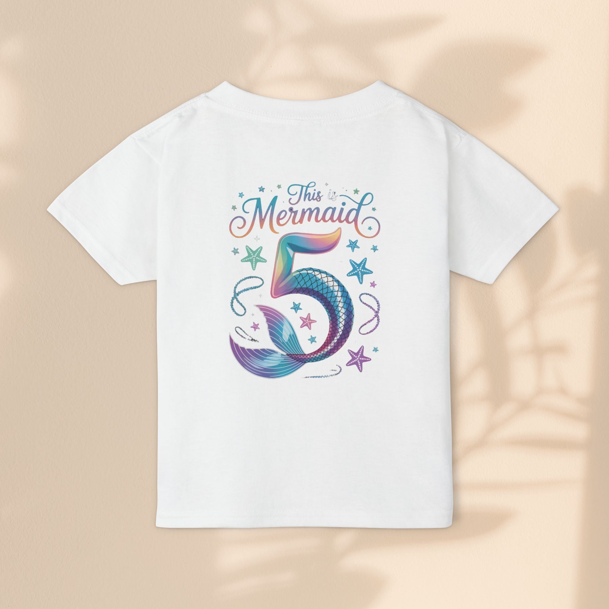 5 year old Mermaid Birthday Toddler T-shirt, Magical Mermaid Tee