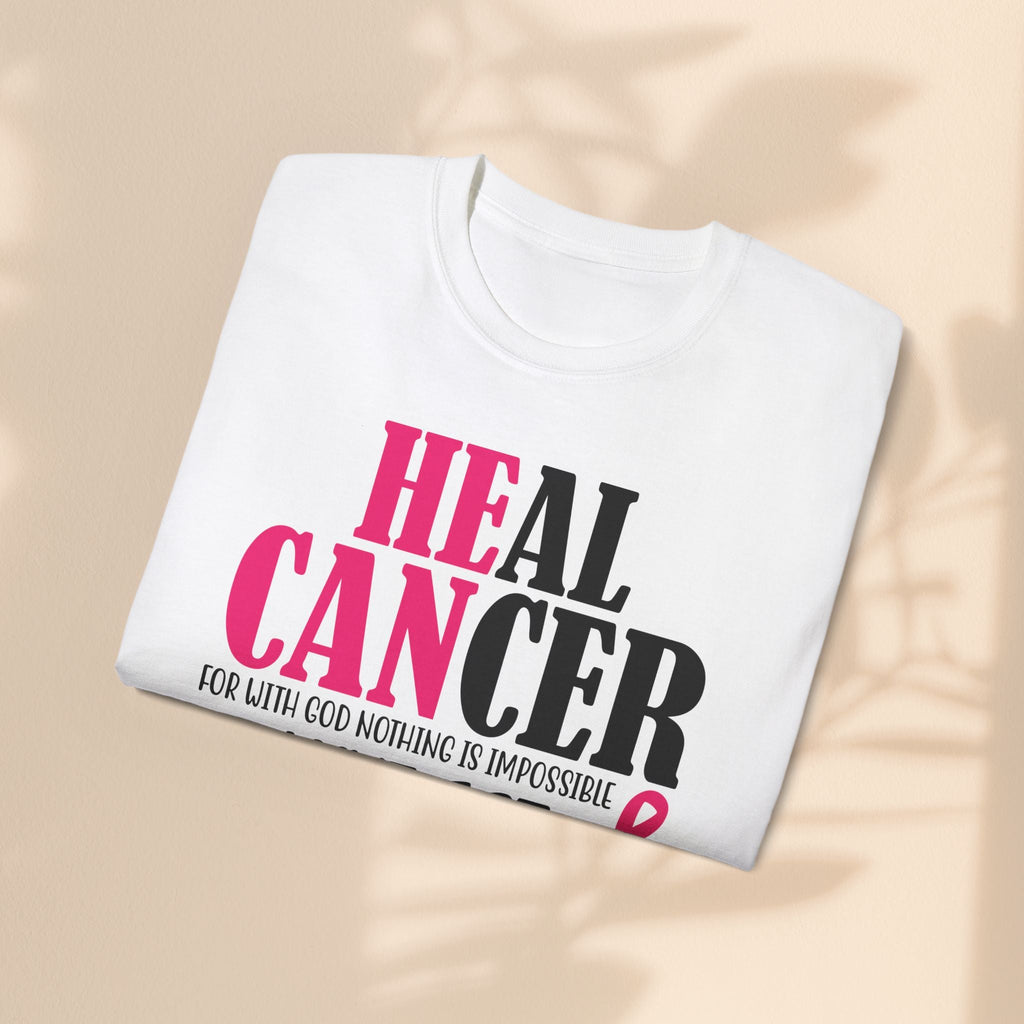 Heal Cancer Unisex Ultra Cotton Tee - Inspirational Faith-Based T-Shirt for Awareness