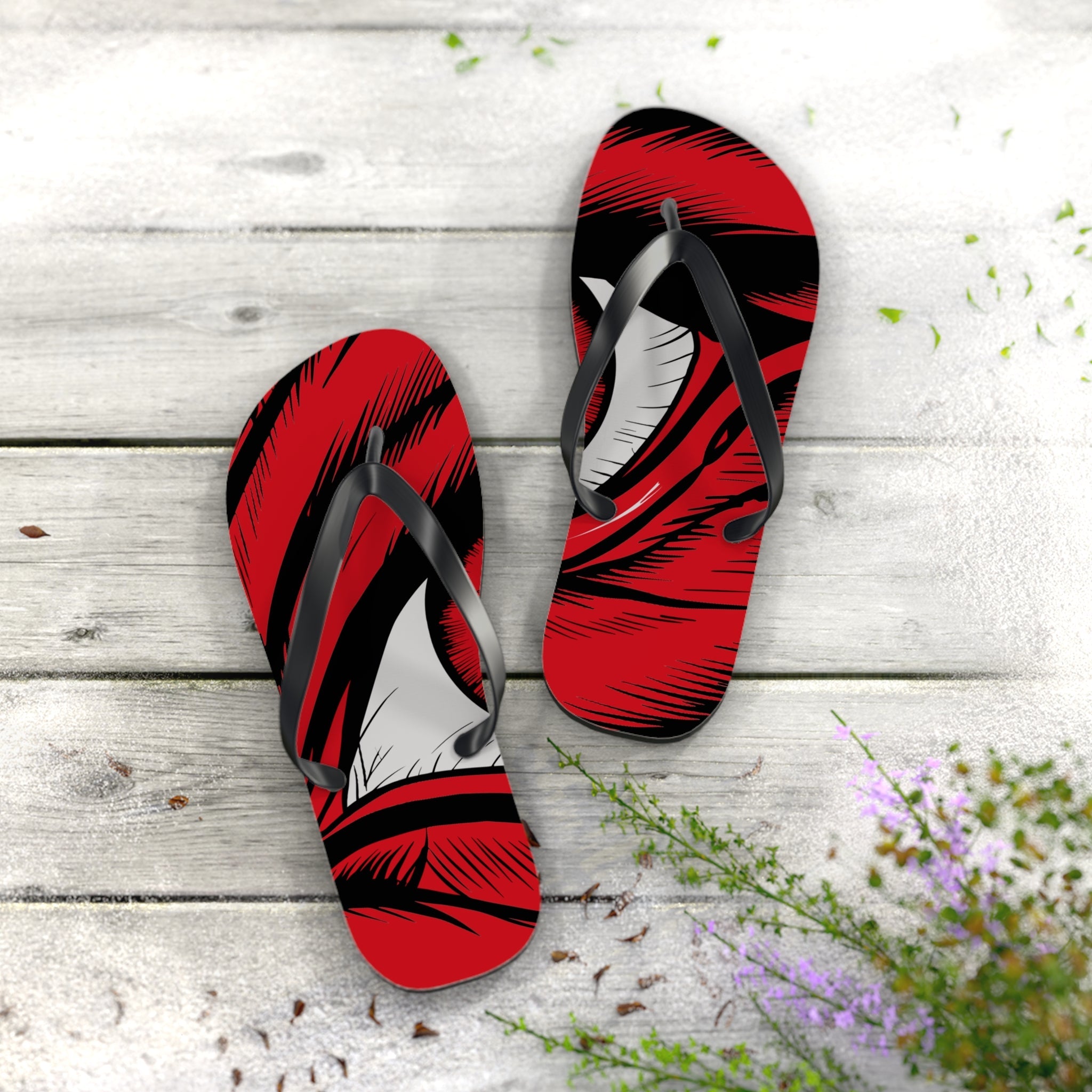 Red Eye Dragon Flip Flops – Lightweight Fantasy Beach Sandals