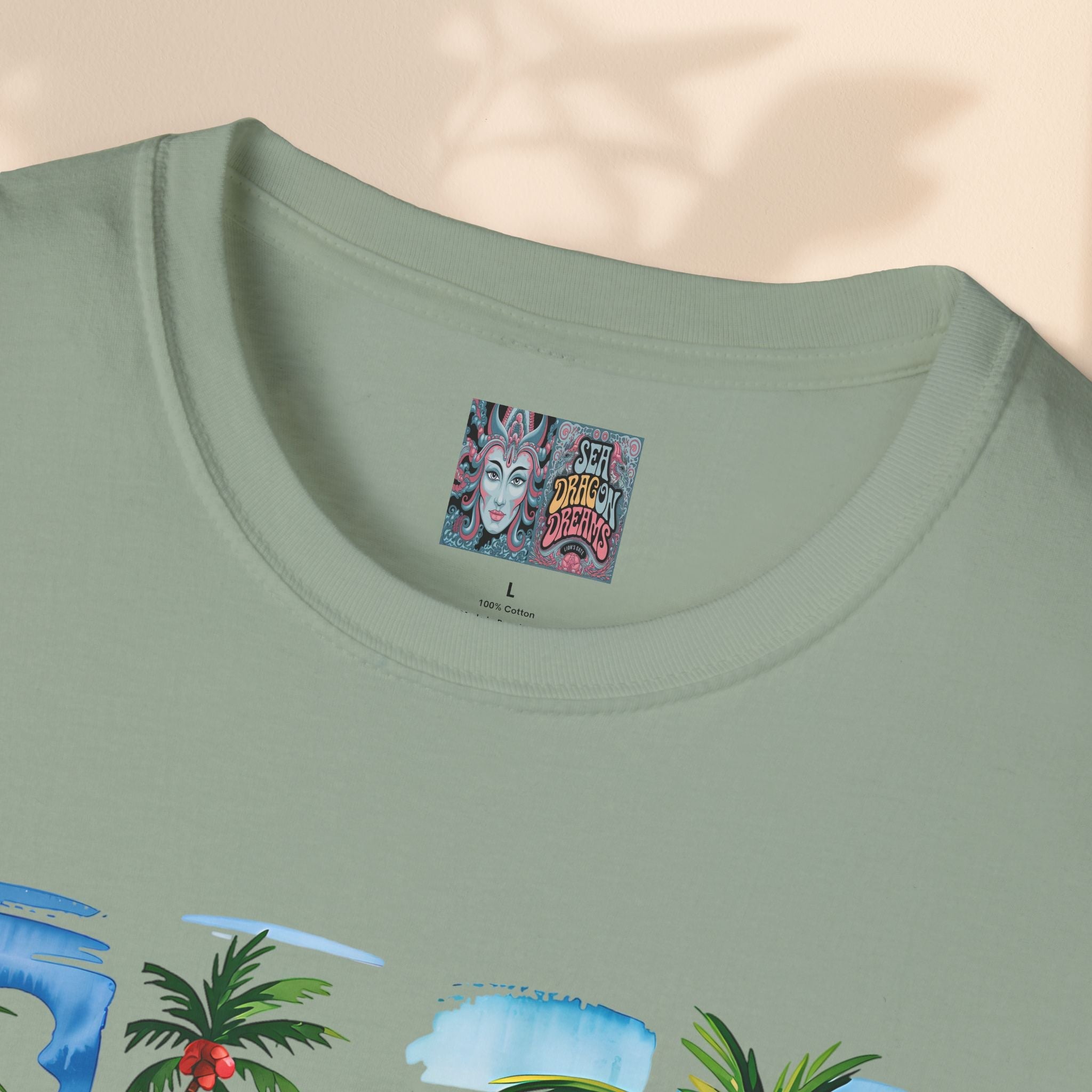 Brush Stroke Salty Soul Unisex Softstyle T-Shirt - Tropical Vibe Tee for Beach Lovers