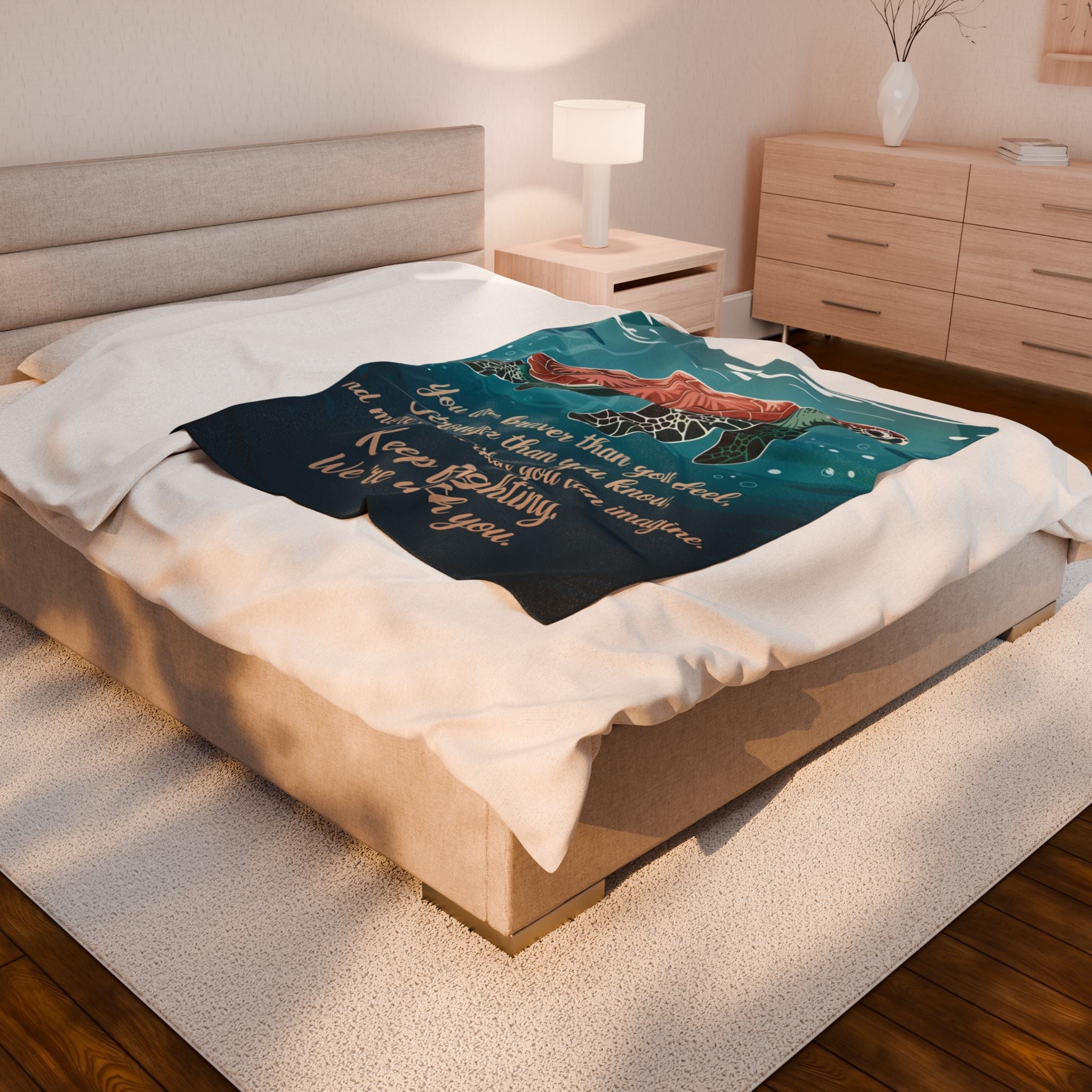 Braver Than You Know – Velveteen Plush Encouragement Blanket