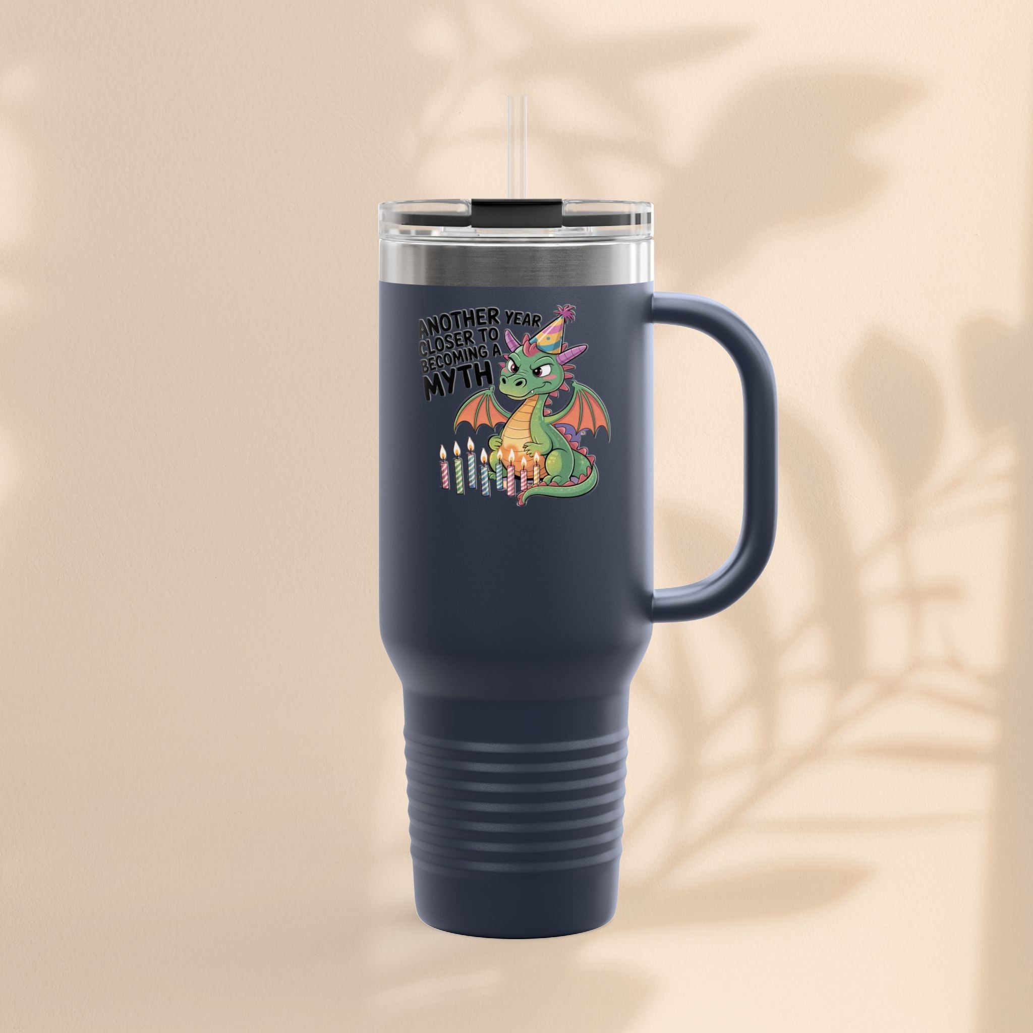 Dragon Insulated Travel Mug, 40oz, Dragon Birthday Tumbler