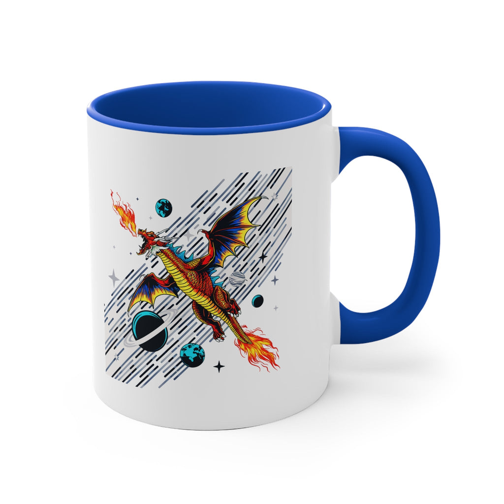 Galaxy Dragon Power 11oz Accent Mug – Fantasy Gift