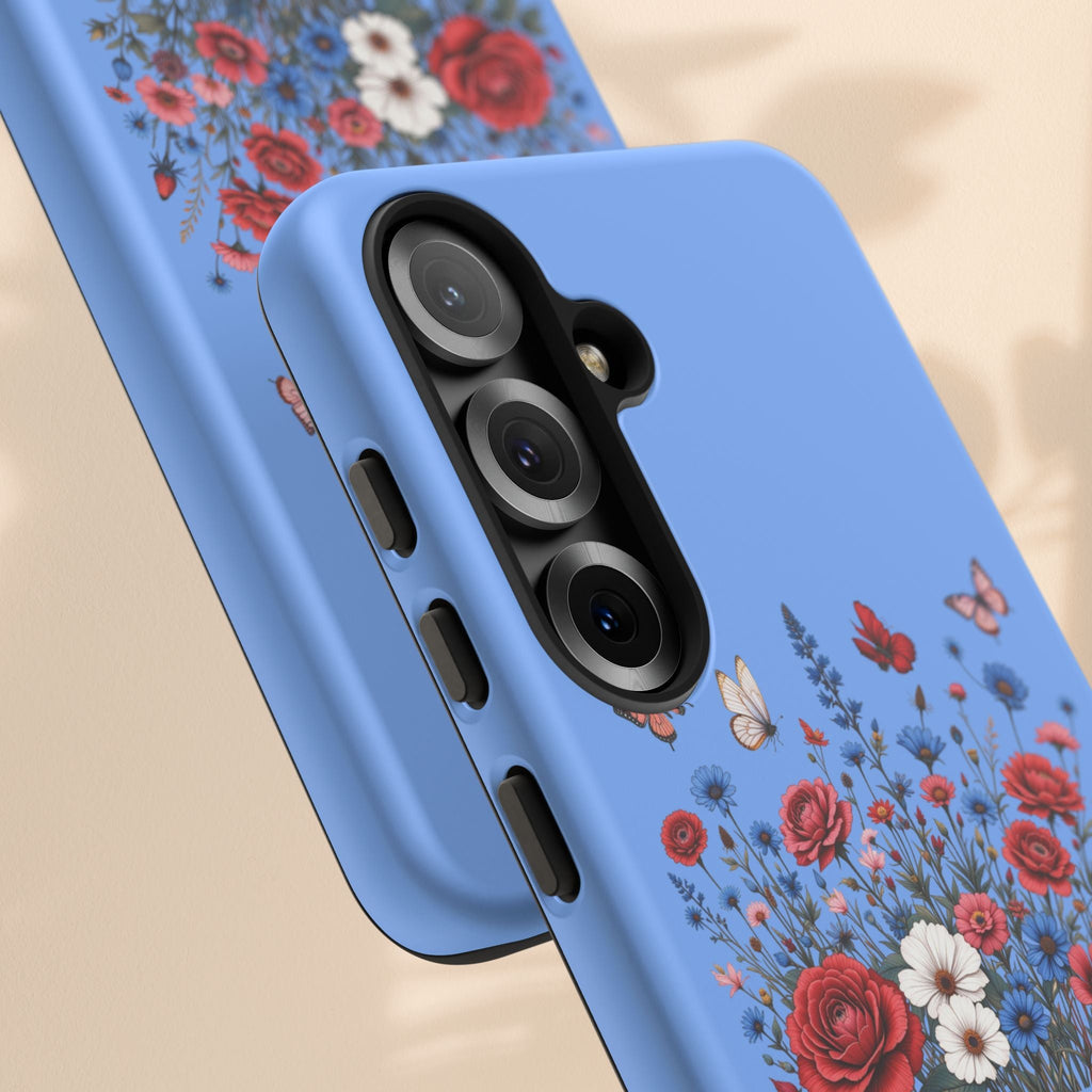 Floral America Phone Case - Tough Cases for Style & Protection