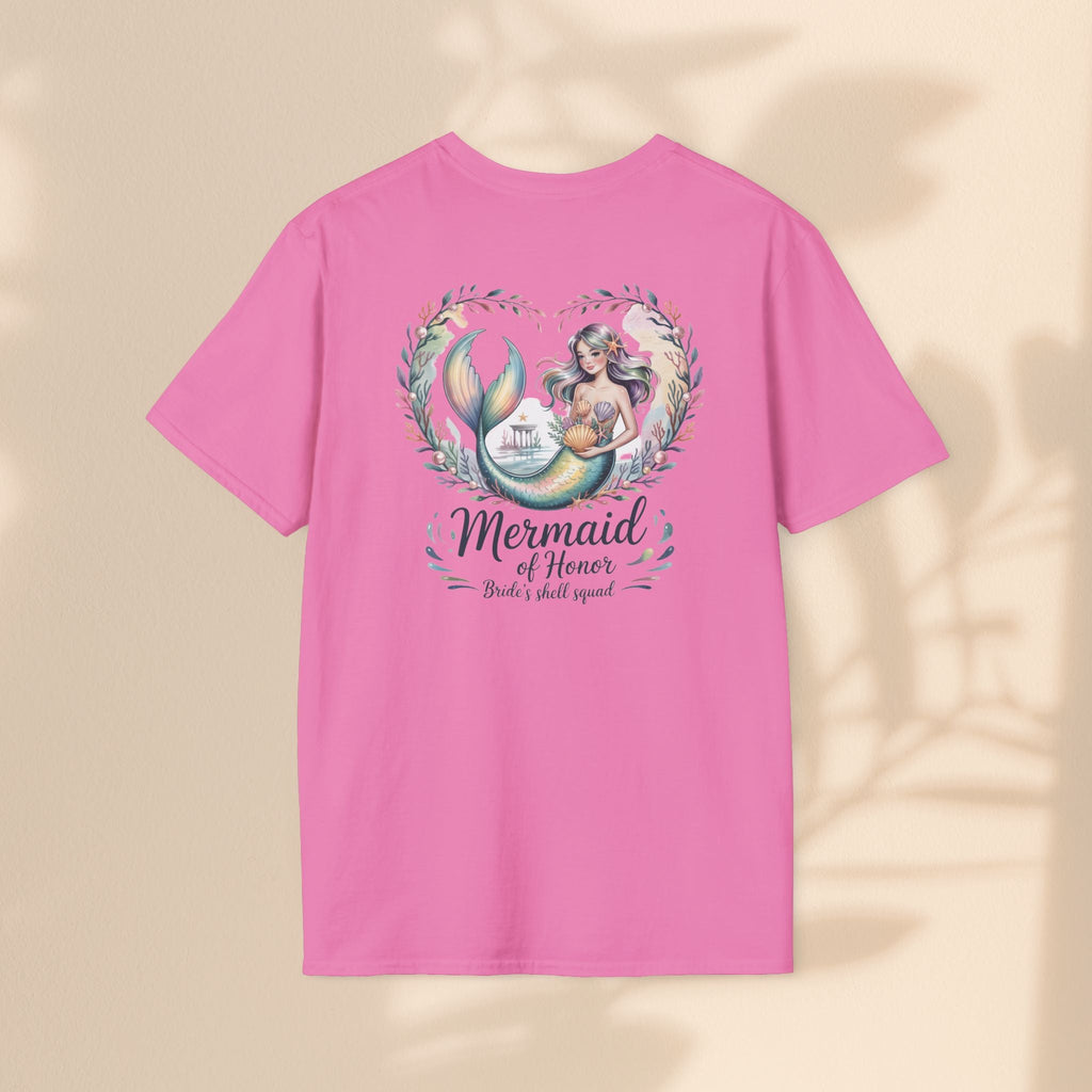 Maid of Honor Mermaid T-Shirt, Ocean Lover Tee, Beach Party Outfit, Gift for Sea Enthusiasts, Mermaid wedding tee