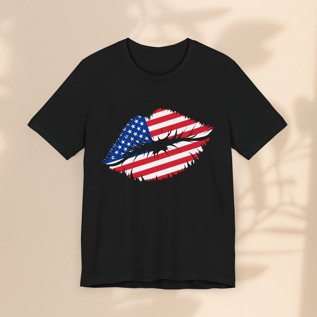 Patriotic Lip Print Tee, Unisex T-Shirt,