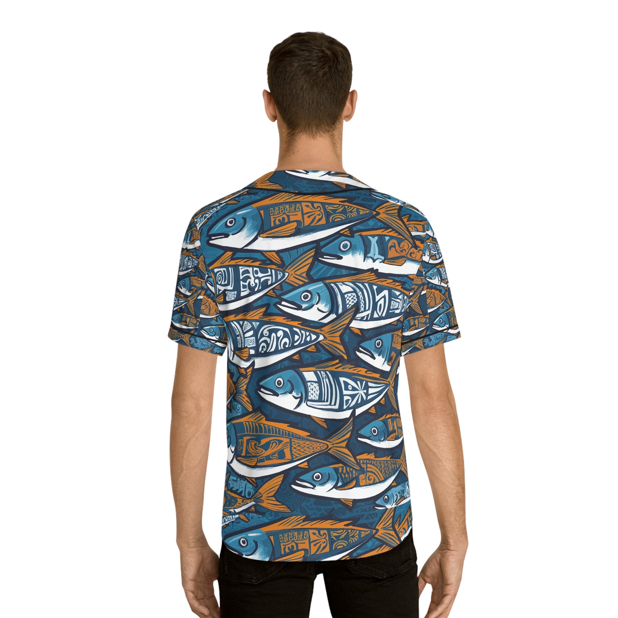 Men's Baseball Jersey - Fishing Line