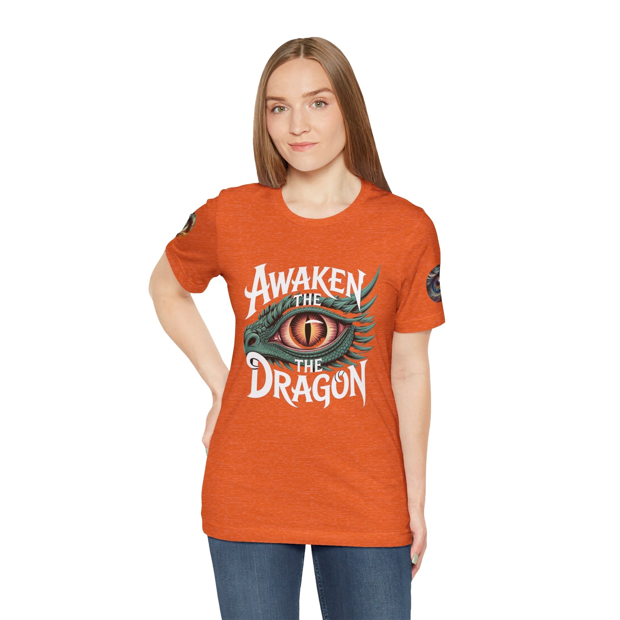 Fantasy Awaken The Dragon Graphic Tee, Unisex Short Sleeve Shirt, Gift for Dragon Lovers, Fantasy Fan Apparel
