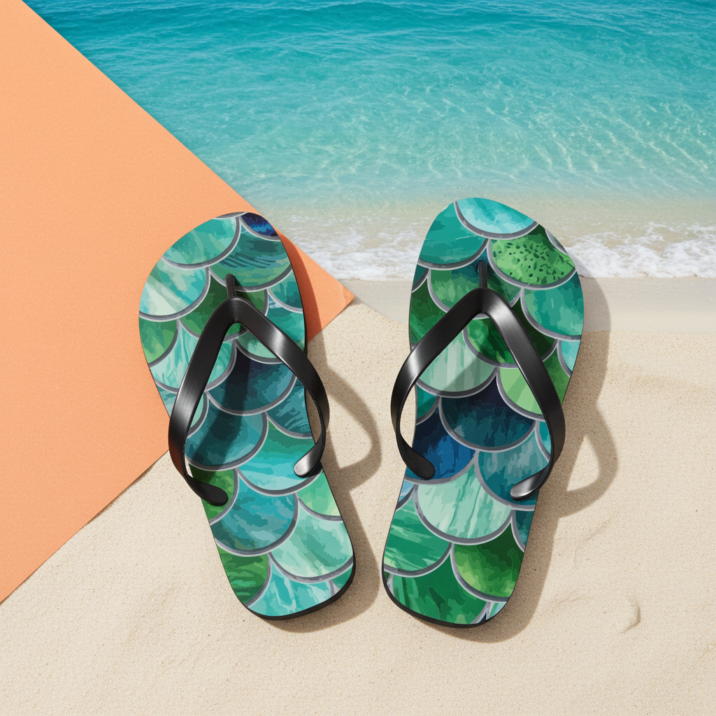Flip Flops - Mermaid Scales