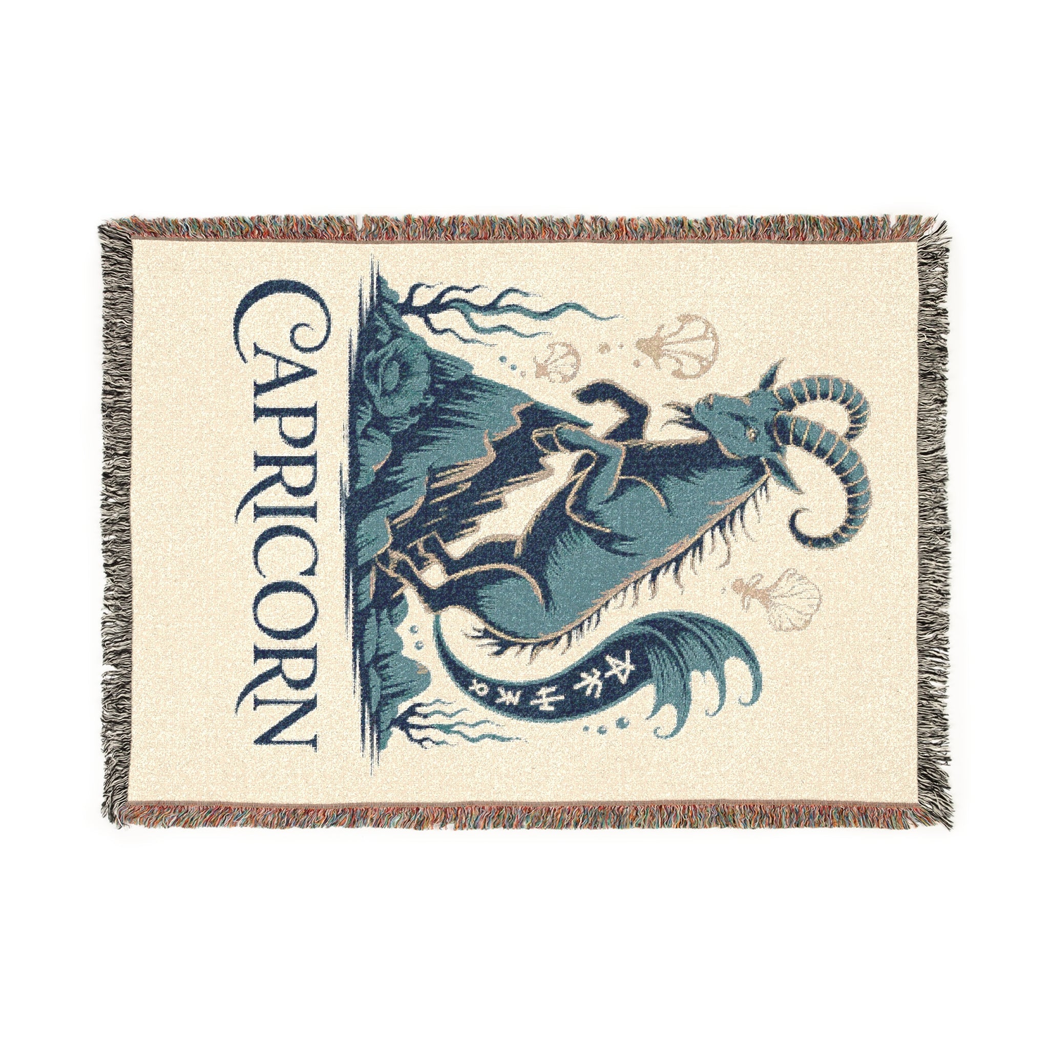 Capricorn Woven Blanket – Cozy Zodiac Throw, Astrology Home Décor