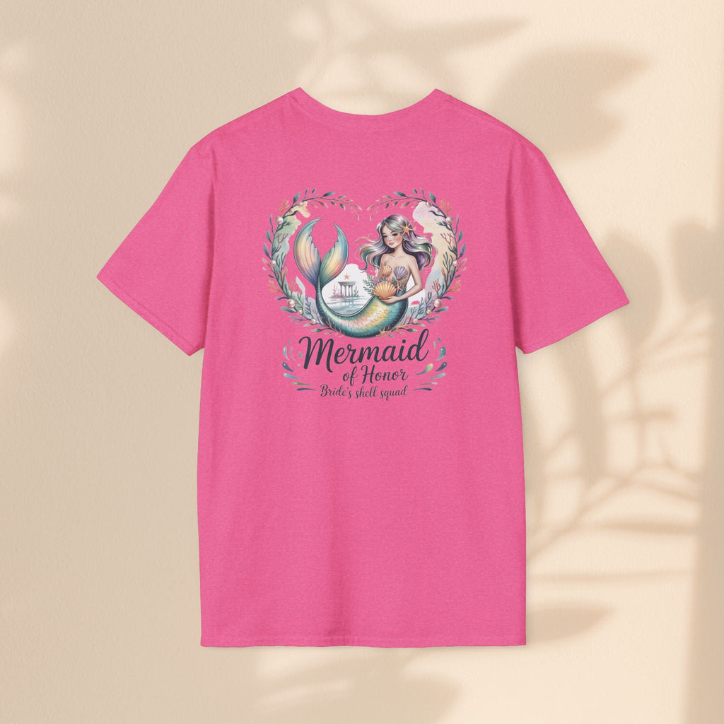 Maid of Honor Mermaid T-Shirt, Ocean Lover Tee, Beach Party Outfit, Gift for Sea Enthusiasts, Mermaid wedding tee