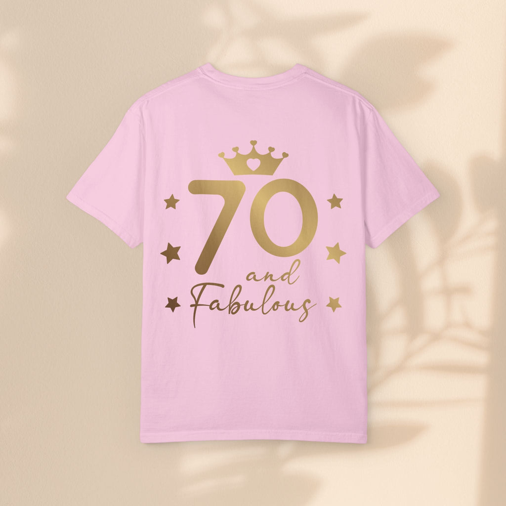 70 and Fabulous Unisex Garment-Dyed T-shirt | Birthday Celebration Tee, Gift for 70th Birthday, Vintage Style Shirt, Fun Party Wear, [...]
