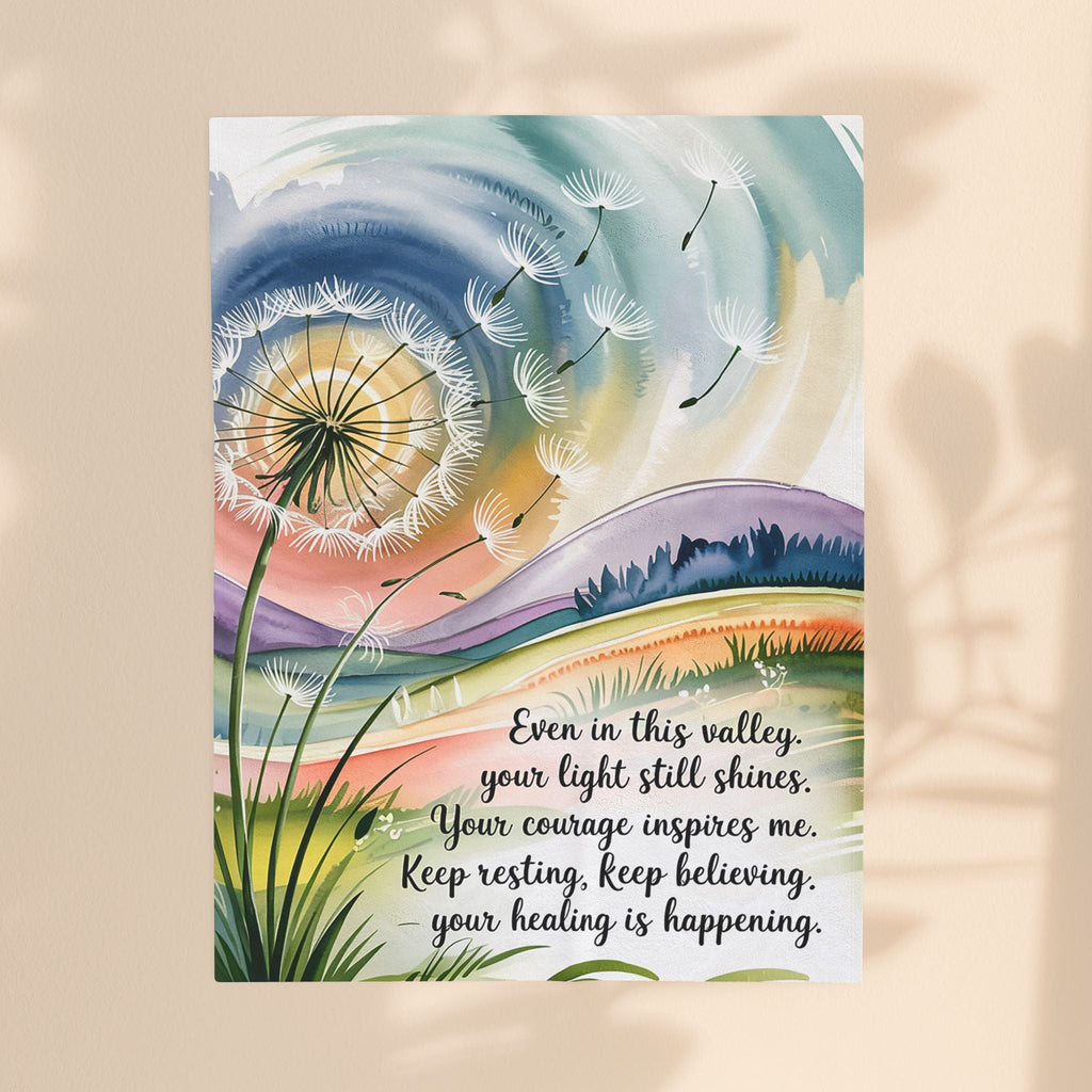 Courage in the Valley - Velveteen Plush Blanket – Your Healing is Happening