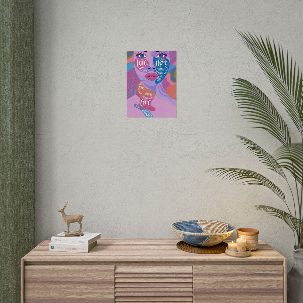 Inspirational Quote Rolled Posters - Colorful Love & Hope Design