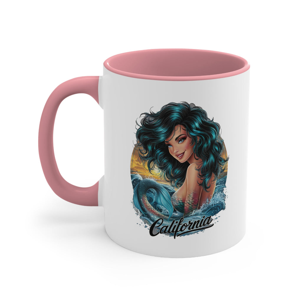 California Mermaid 11oz Accent Mug – Coastal Coffee Cup
