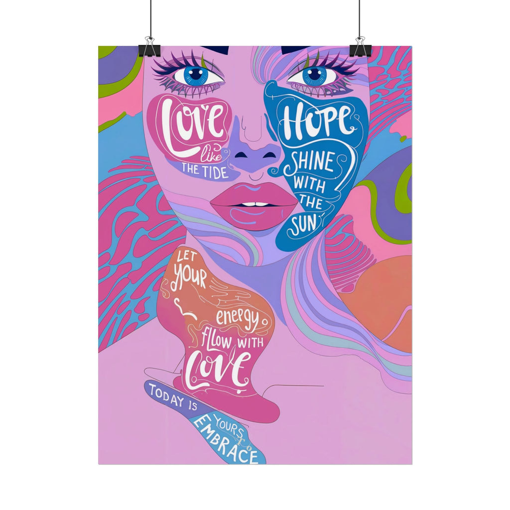 Inspirational Quote Rolled Posters - Colorful Love & Hope Design