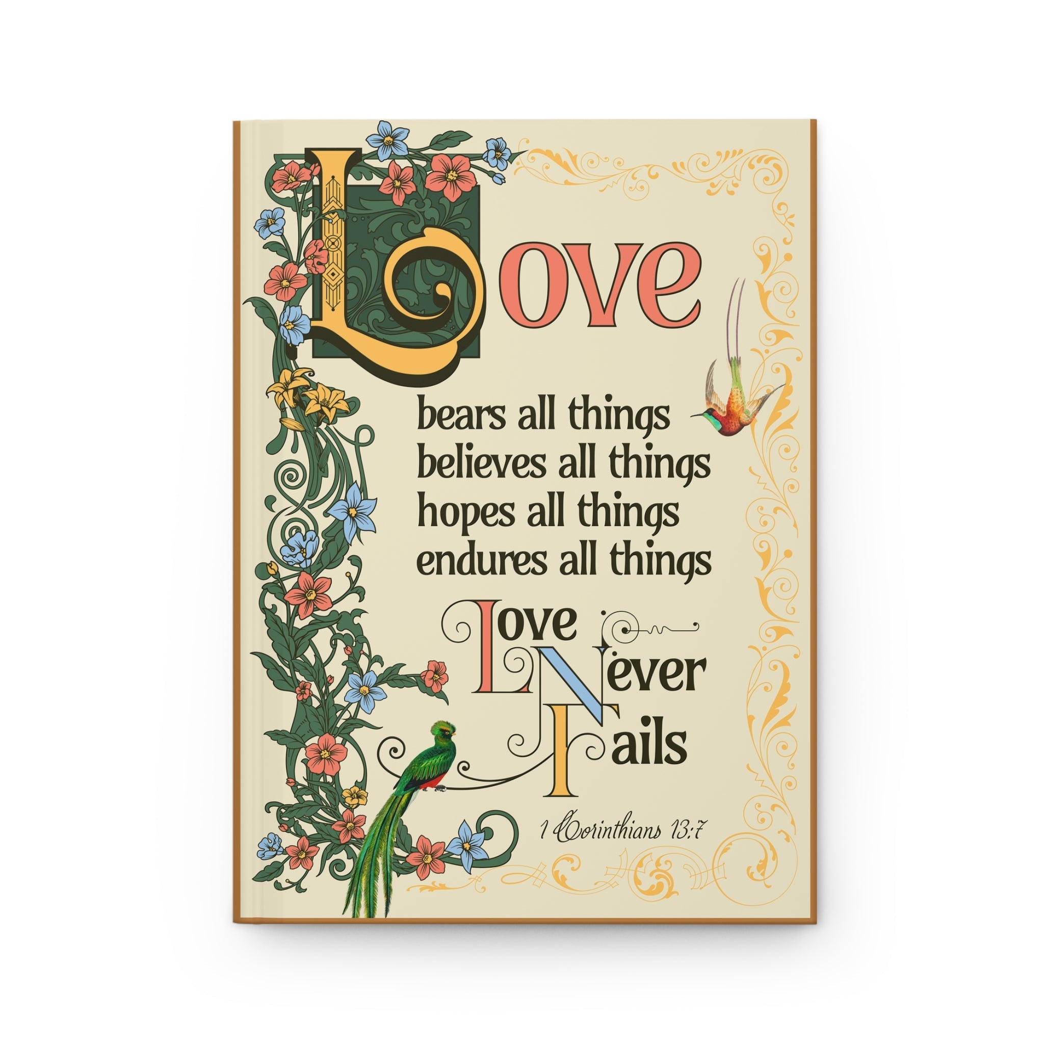 Love Never Fails Hardcover Journal Matte