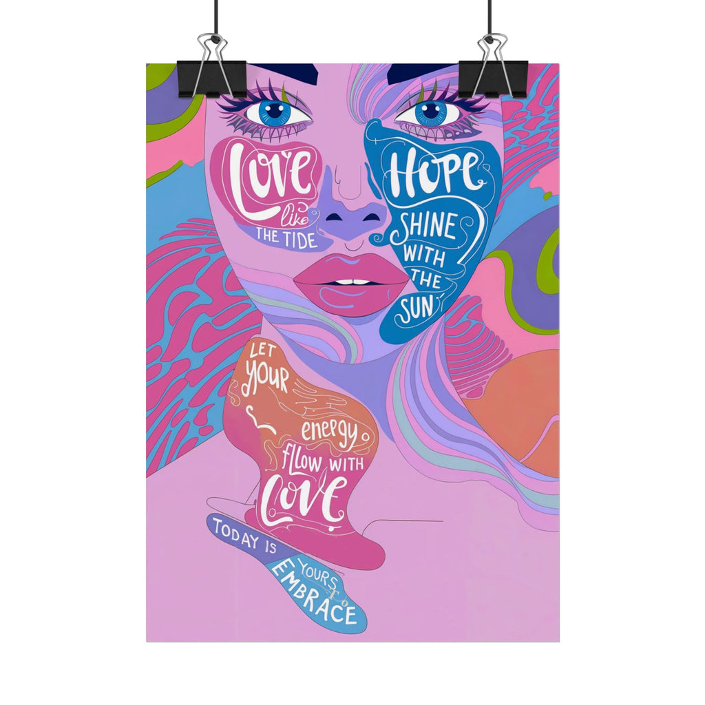 Inspirational Quote Rolled Posters - Colorful Love & Hope Design