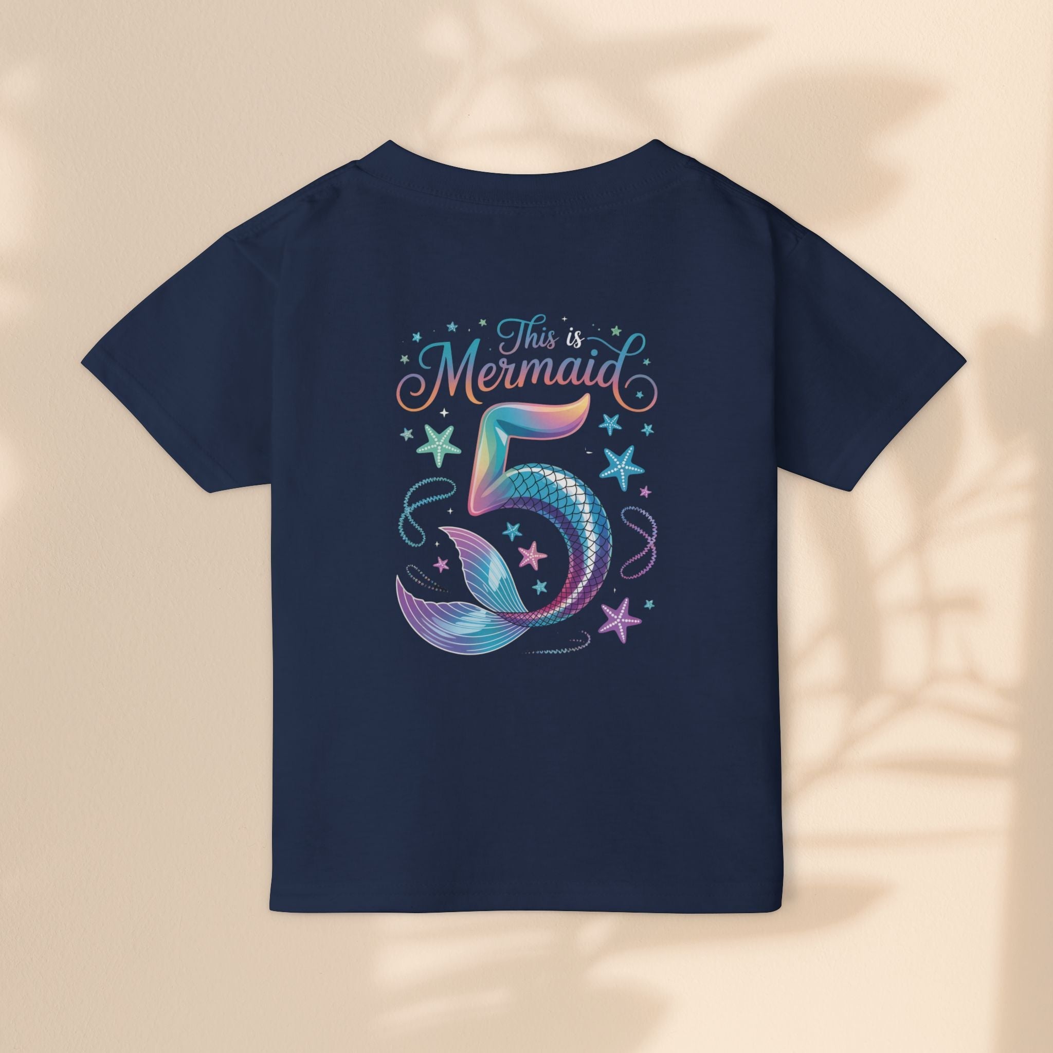 5 year old Mermaid Birthday Toddler T-shirt, Magical Mermaid Tee