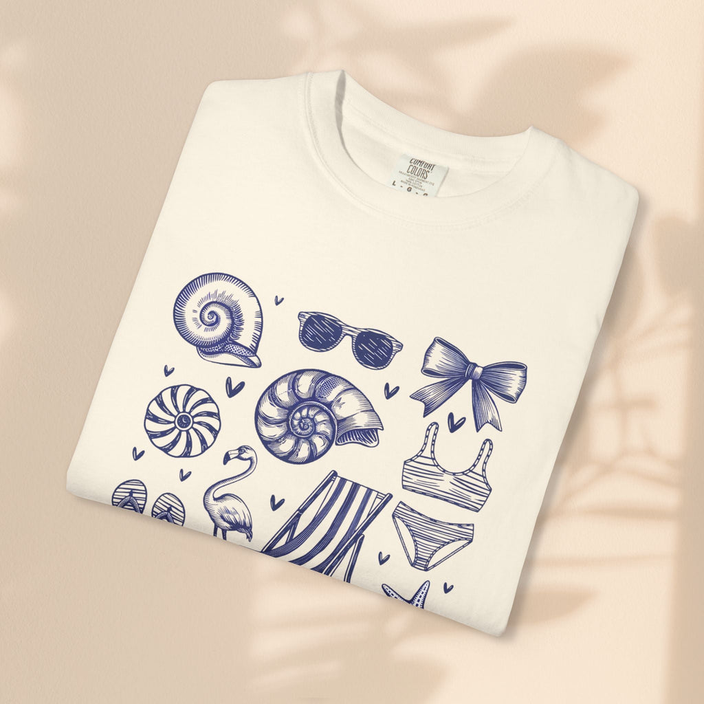 Beach Vibes Unisex Garment-Dyed T-shirt - ‘Feelin' Beachy’ Design
