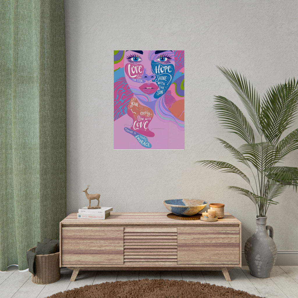Inspirational Quote Rolled Posters - Colorful Love & Hope Design