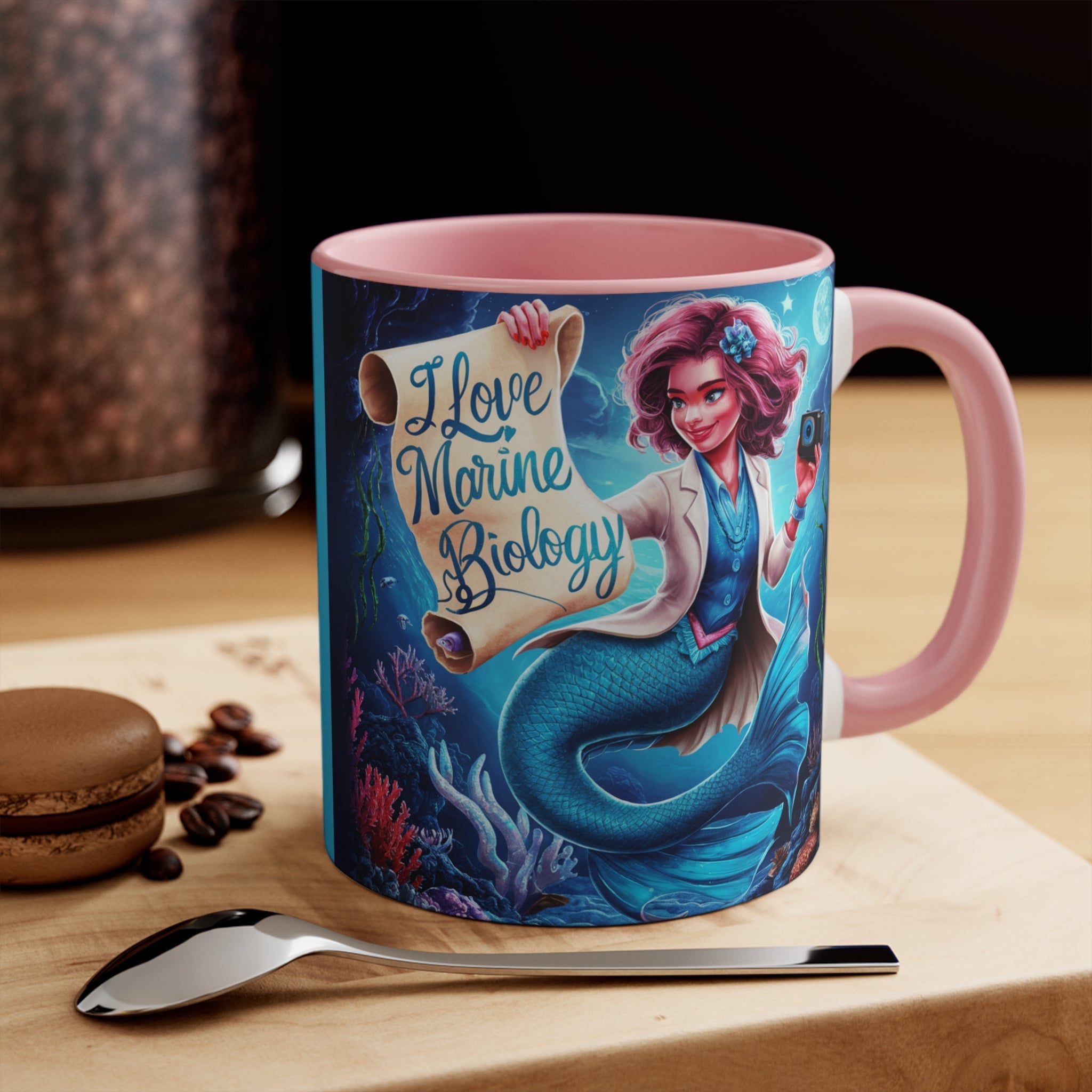 Love Marine Biology Accent Mug – Ocean Science Gift