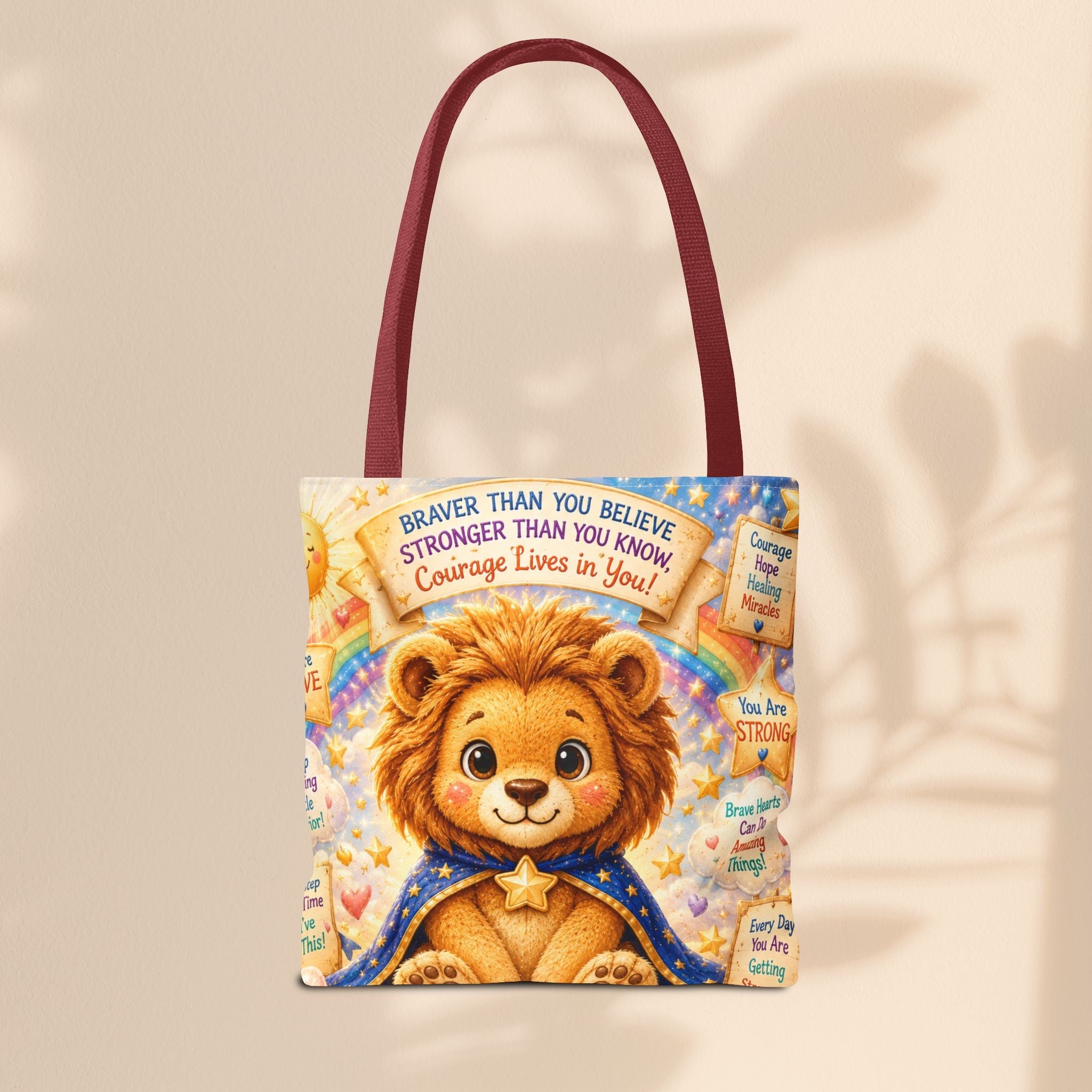 Cute Courage Lion Tote Bag | Brave Buddies™