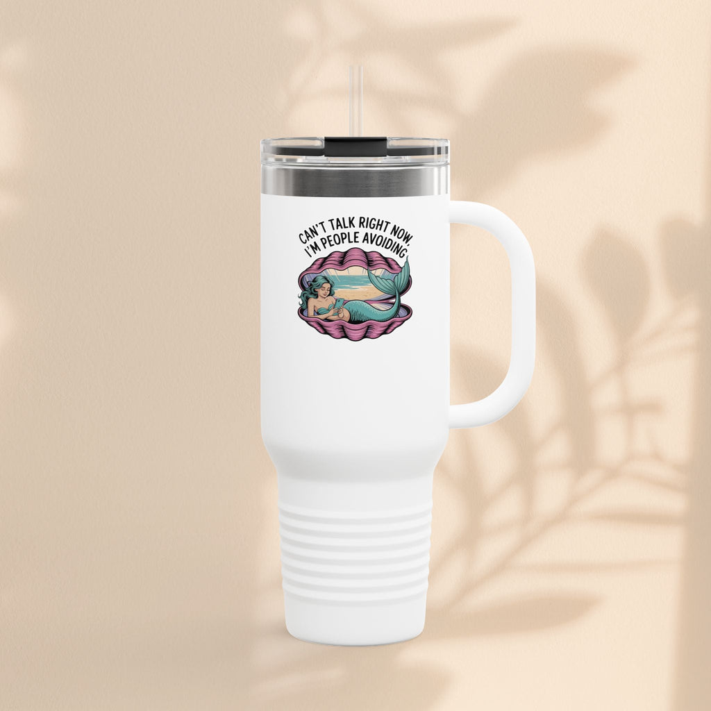 Fun Insulated Travel Mug for Introverts, 40oz People Avoiding Tumbler