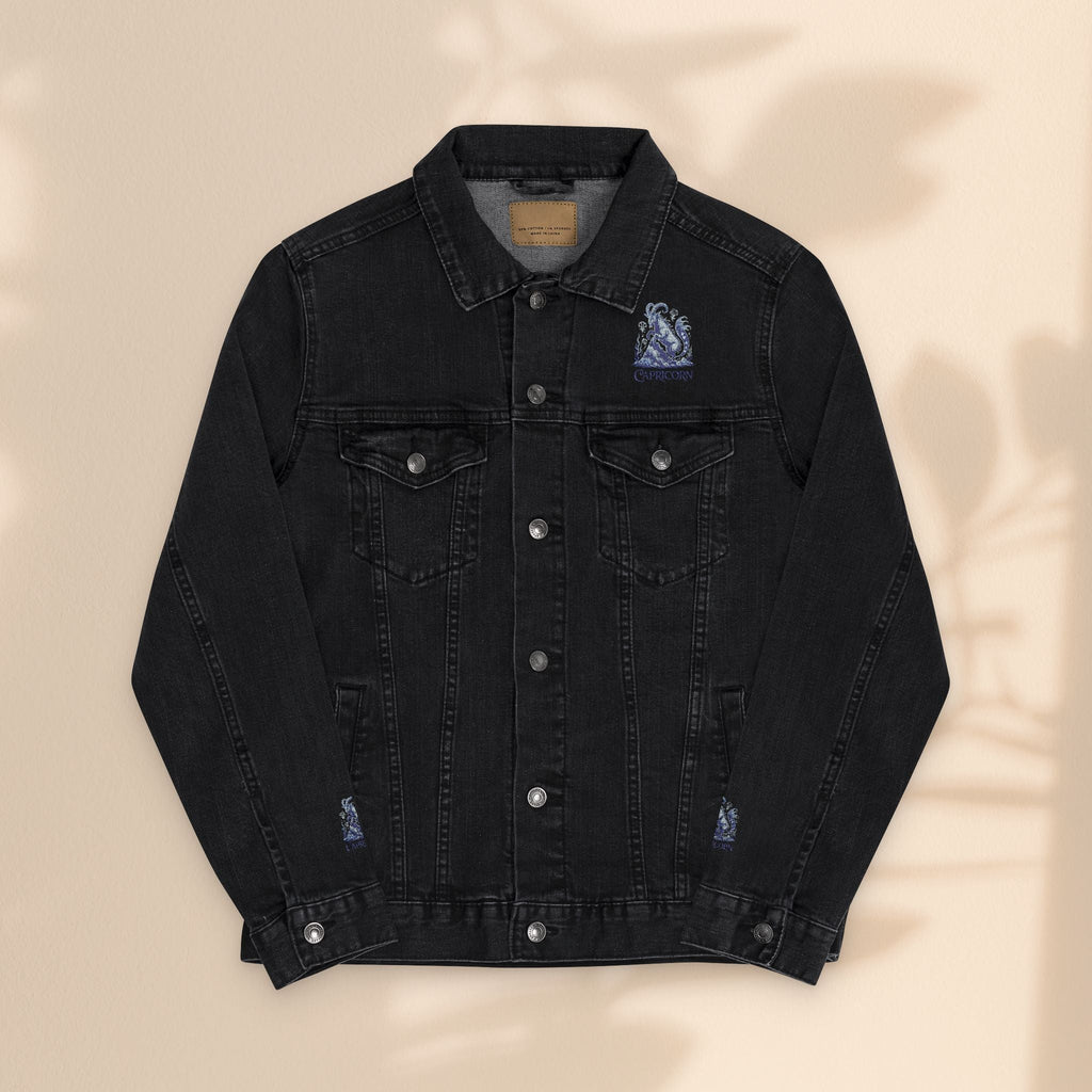 Capricorn Embroidery Denim Jacket – Trendy Zodiac Gift