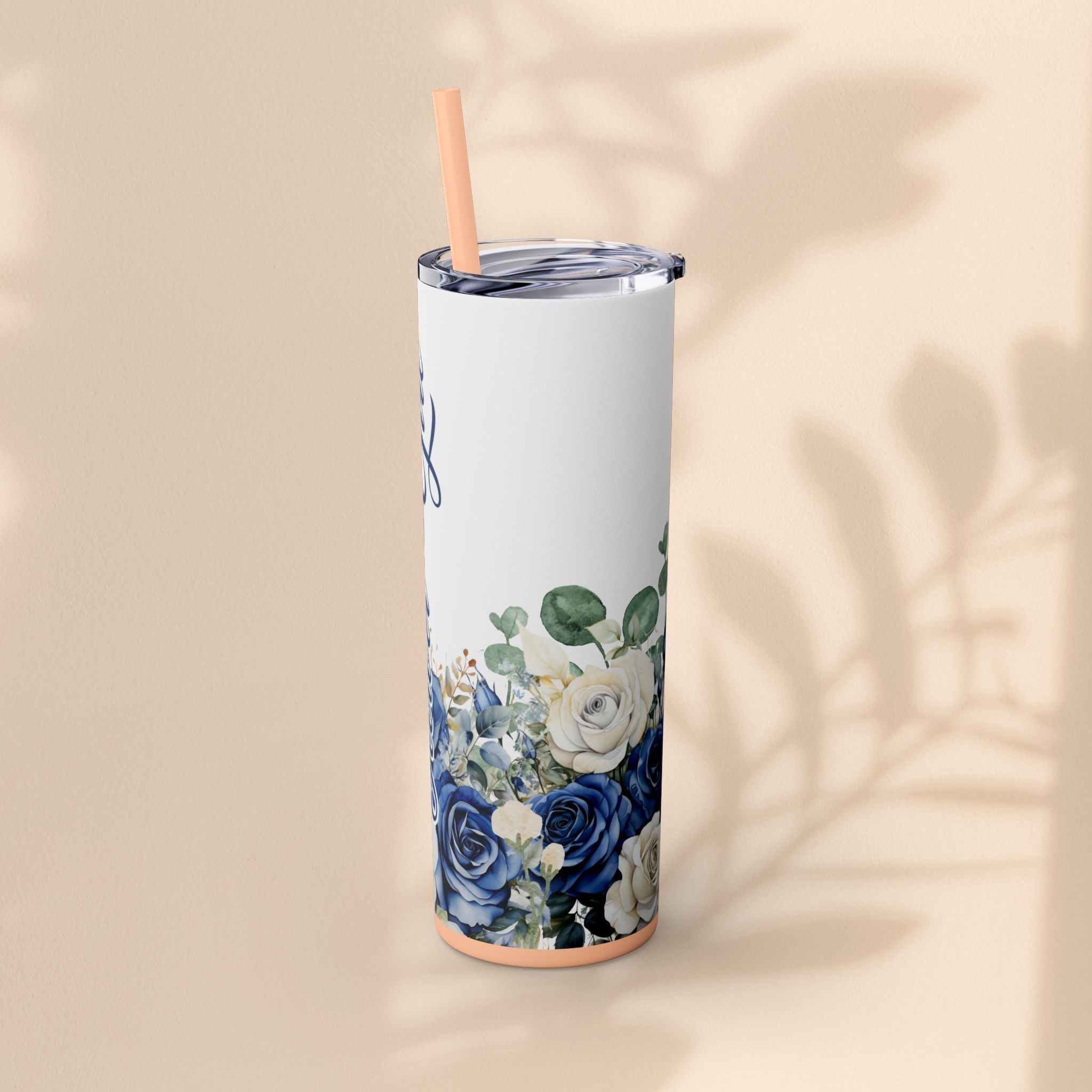 Flower Girl Skinny Tumbler with Straw, 20oz – Perfect Bridal Party Gift, Wedding Favor, Floral Drinkware, Summer Hydration