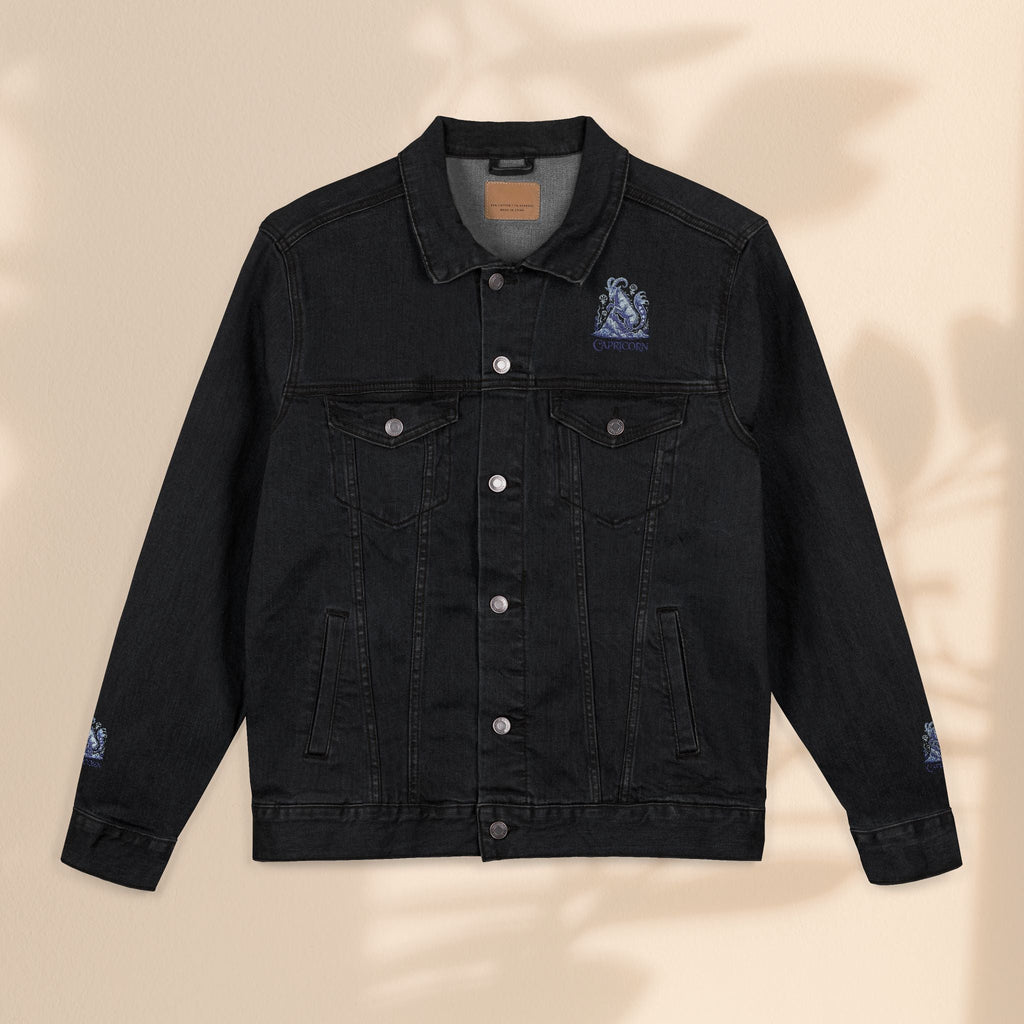 Capricorn Embroidery Denim Jacket – Trendy Zodiac Gift