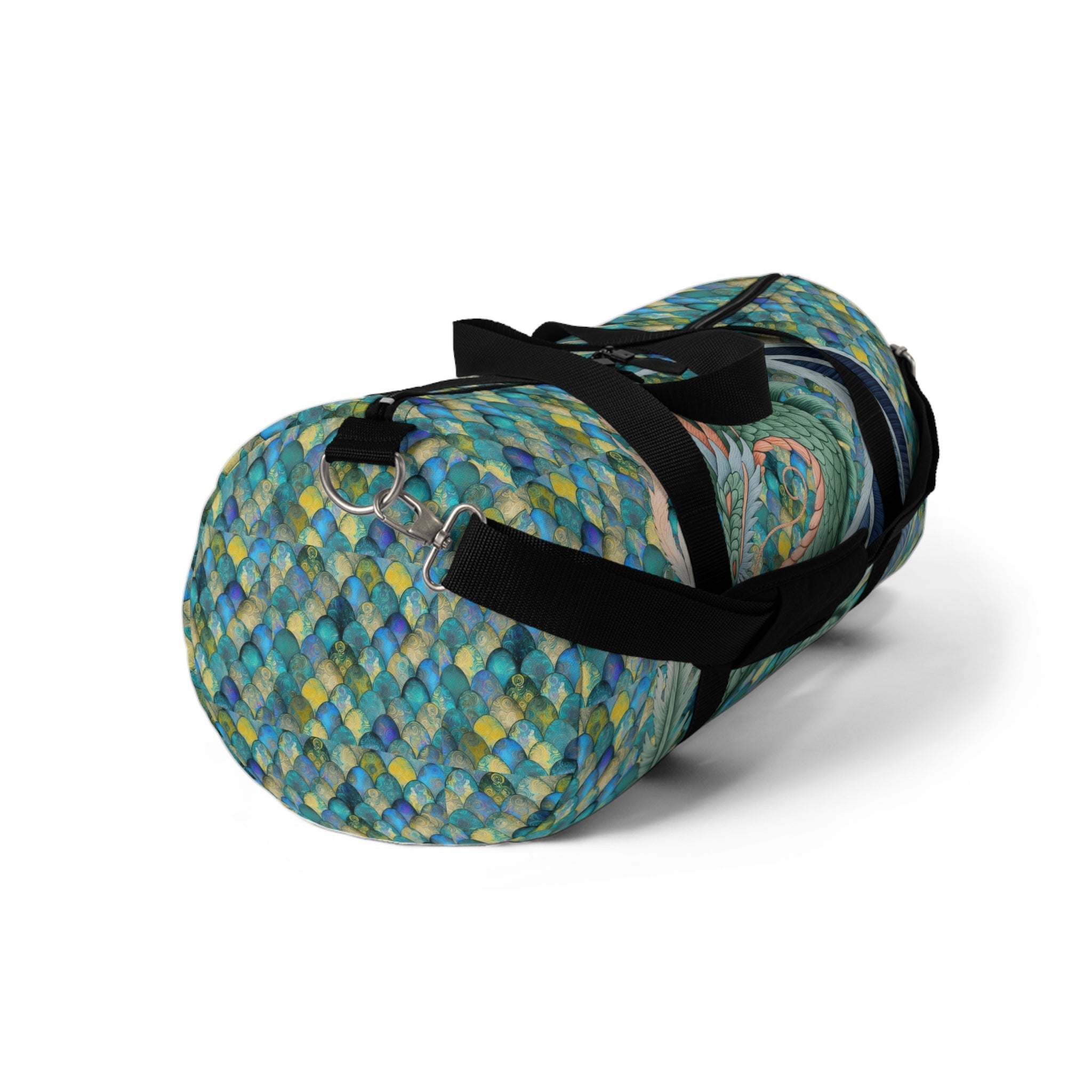 Dragon Design Mermaid Scale Duffel Bag – Travel, Gym, Sports & Weekend Tote Gift