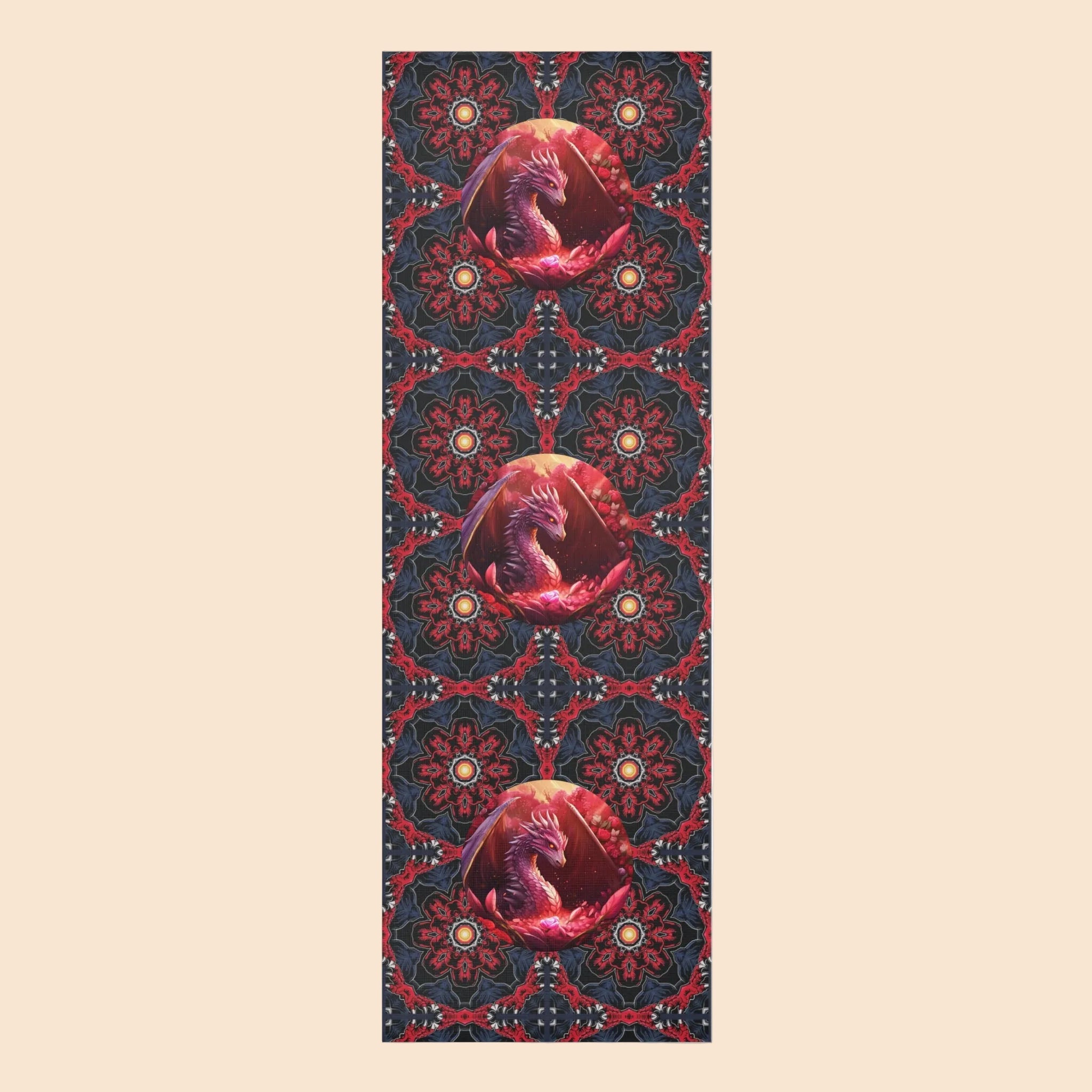 Foam Yoga Mat - Dragon Circling