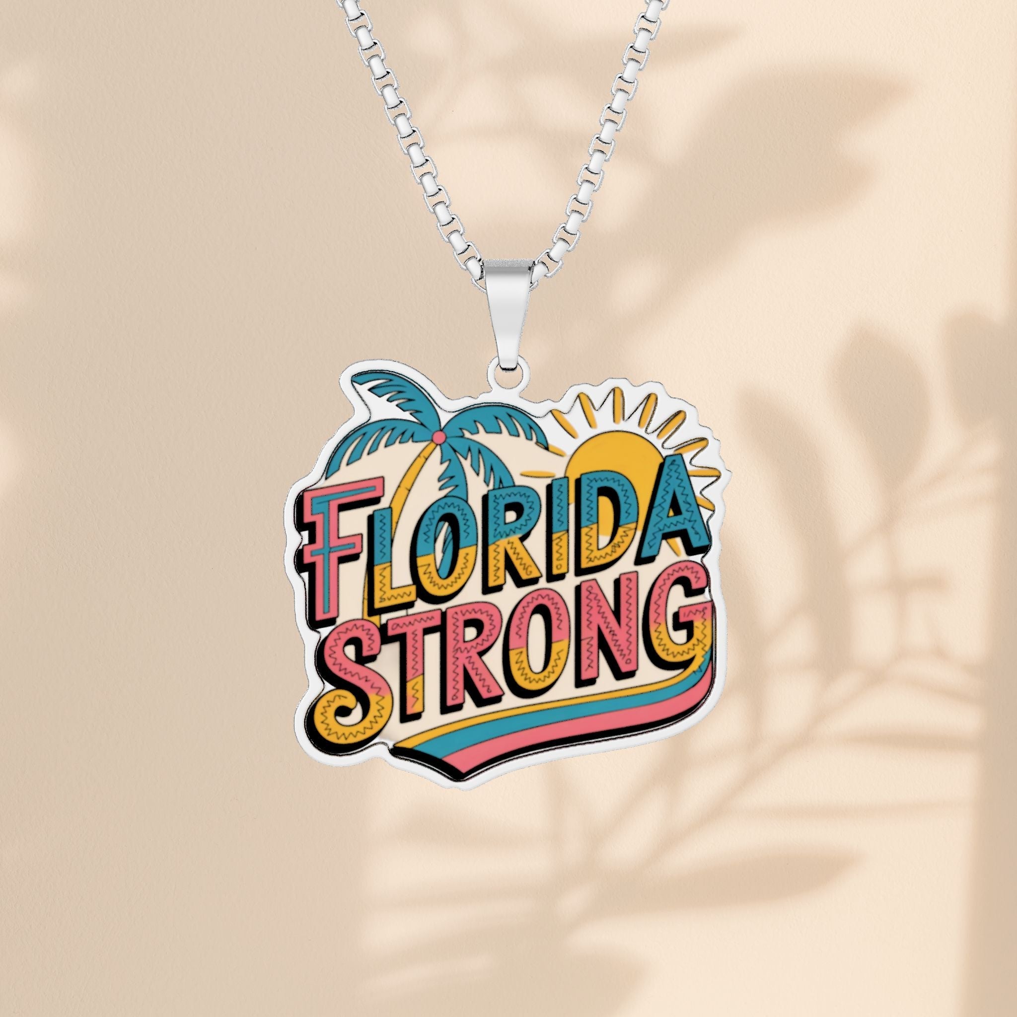 Florida Strong Pendant Necklace — Custom Photo Memorial Pendant