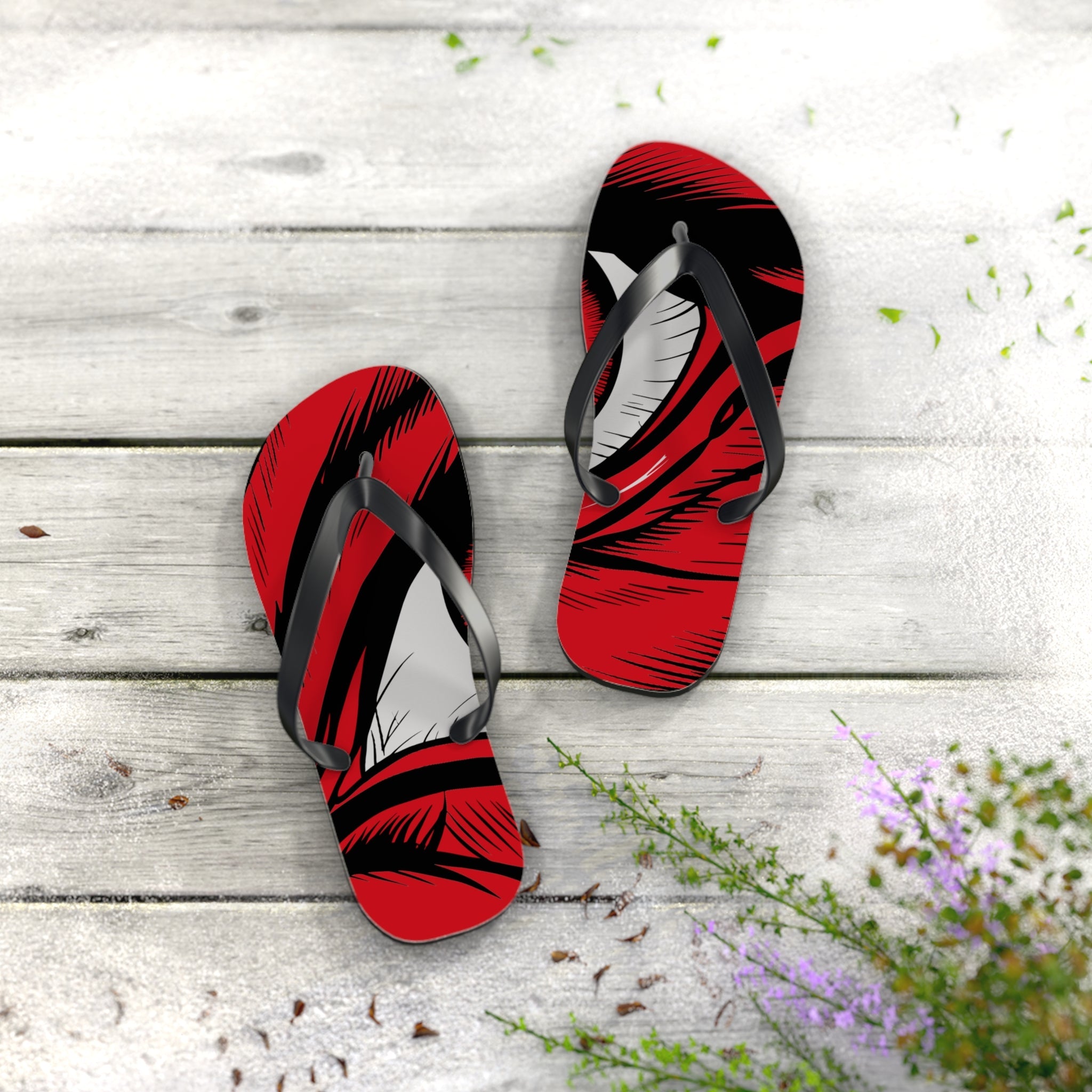 Red Eye Dragon Flip Flops – Lightweight Fantasy Beach Sandals