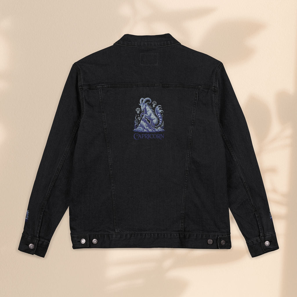 Capricorn Embroidery Denim Jacket – Trendy Zodiac Gift