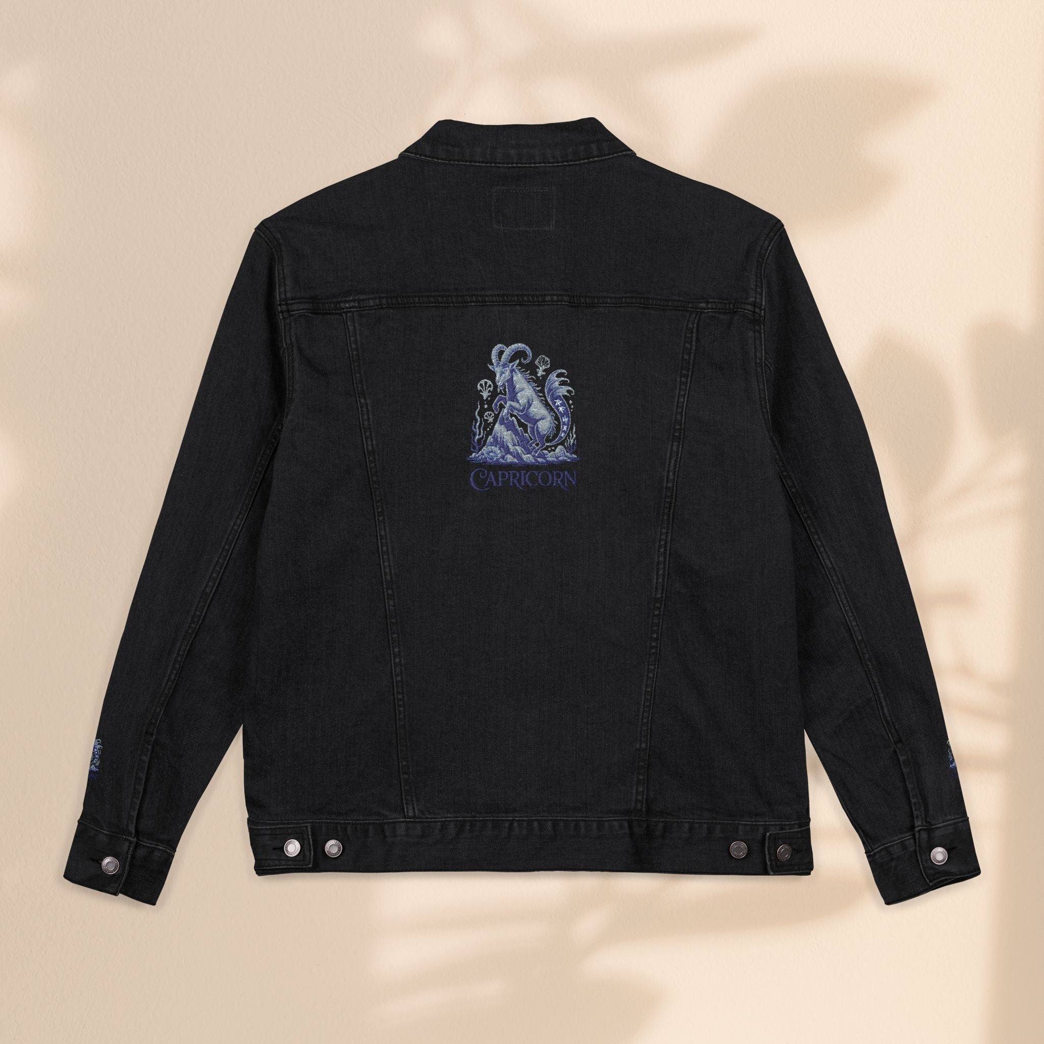 Capricorn Embroidery Denim Jacket – Trendy Zodiac Gift