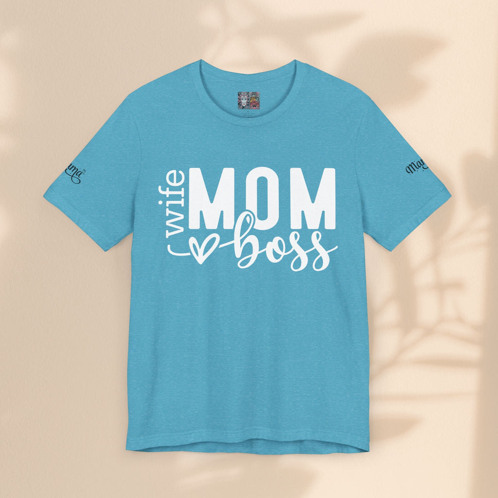 Mom, Wife, Boss Jersey Short Sleeve Tee - Perfect for Casual Everyday Wear