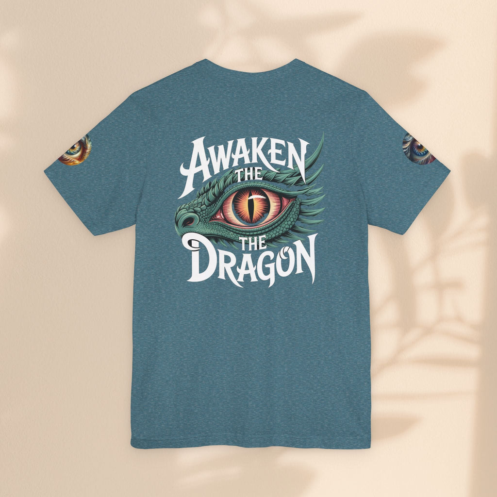 Fantasy Awaken The Dragon Graphic Tee, Unisex Short Sleeve Shirt, Gift for Dragon Lovers, Fantasy Fan Apparel