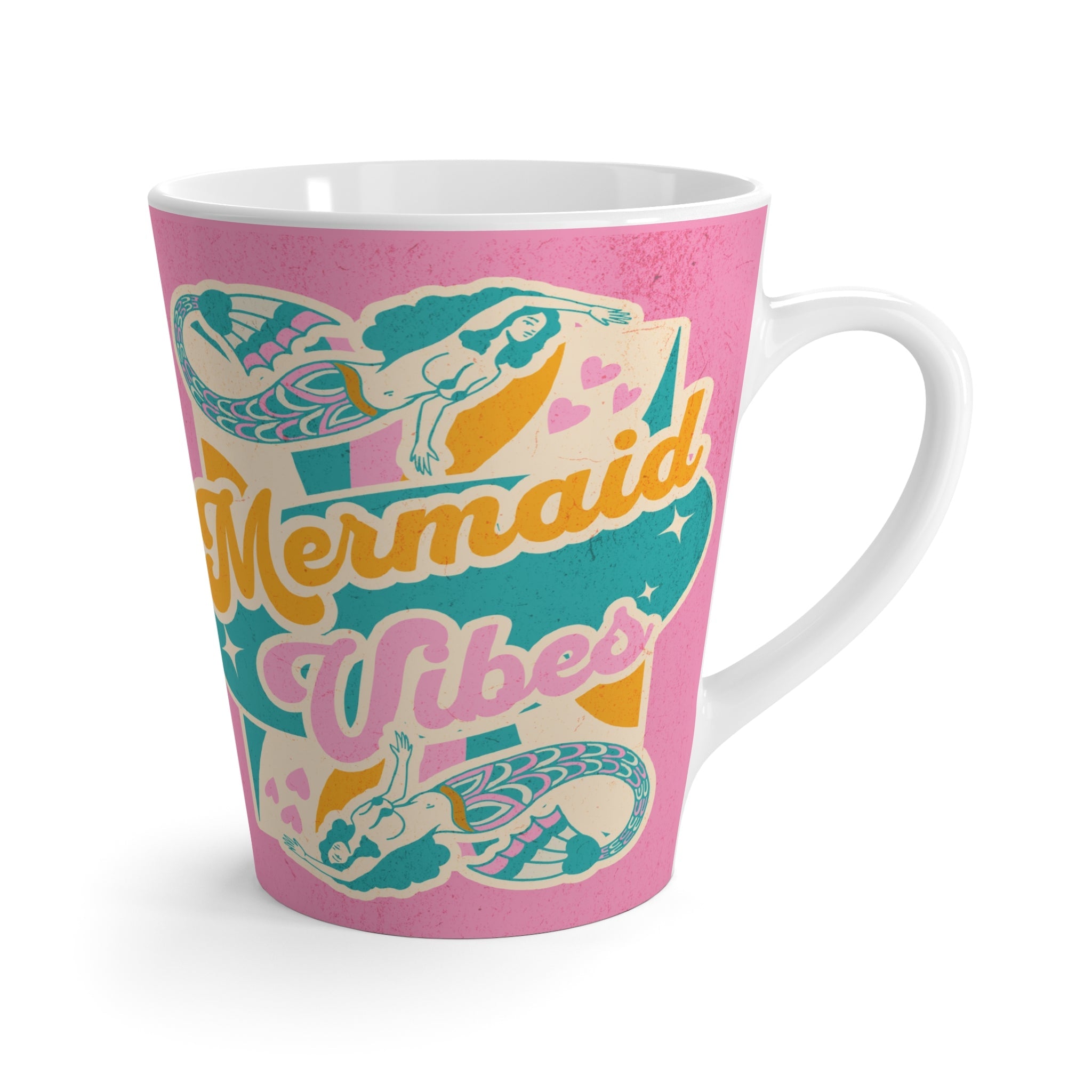 Mermaid Vibes Latte Mug – Ocean Lover Gift Cup