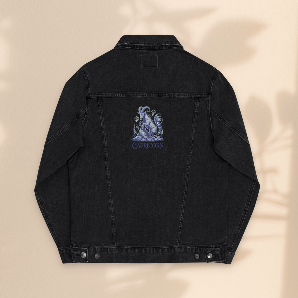 Capricorn Embroidery Denim Jacket – Trendy Zodiac Gift