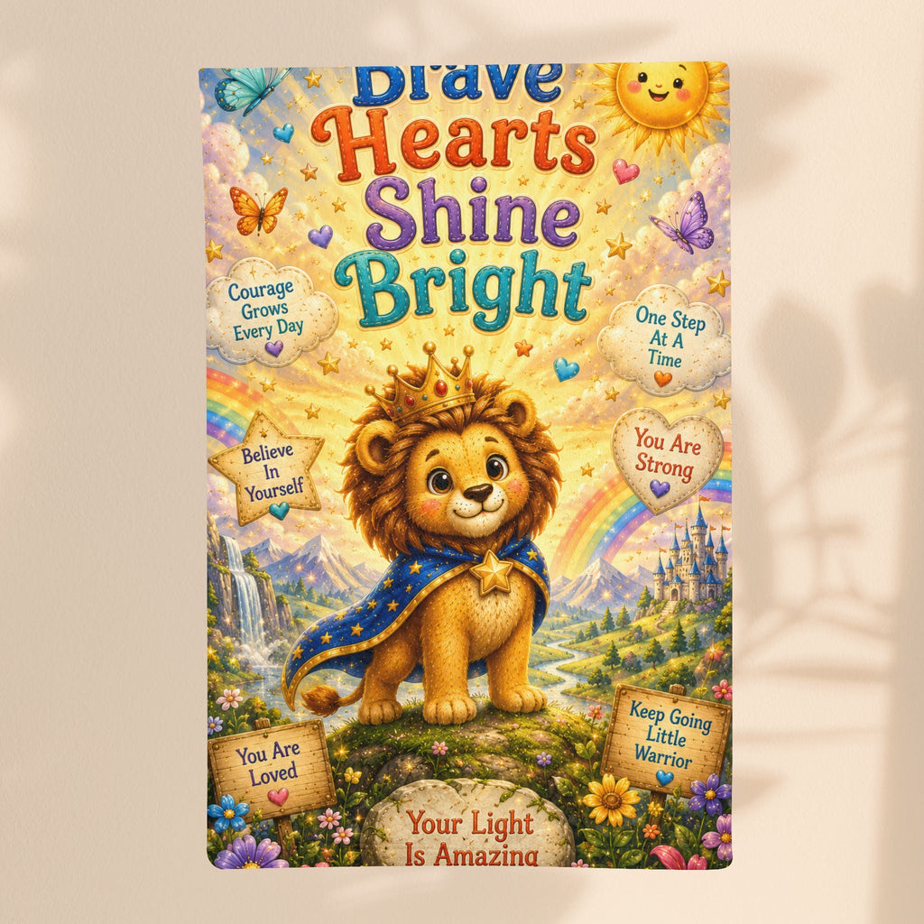 Brave Buddies™ Courage Lion Minky Sleeping Bag | Cozy Kids Sleeping Bag