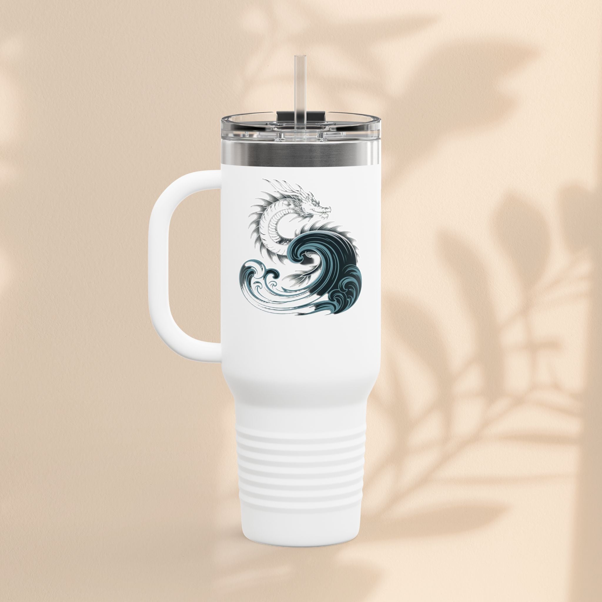 Ocean Waves Insulated Travel Mug, 40oz | Perfect for Outdoor Adventures, Gifts for Travelers, Summer Picnics, Hiking, Coffee Lovers