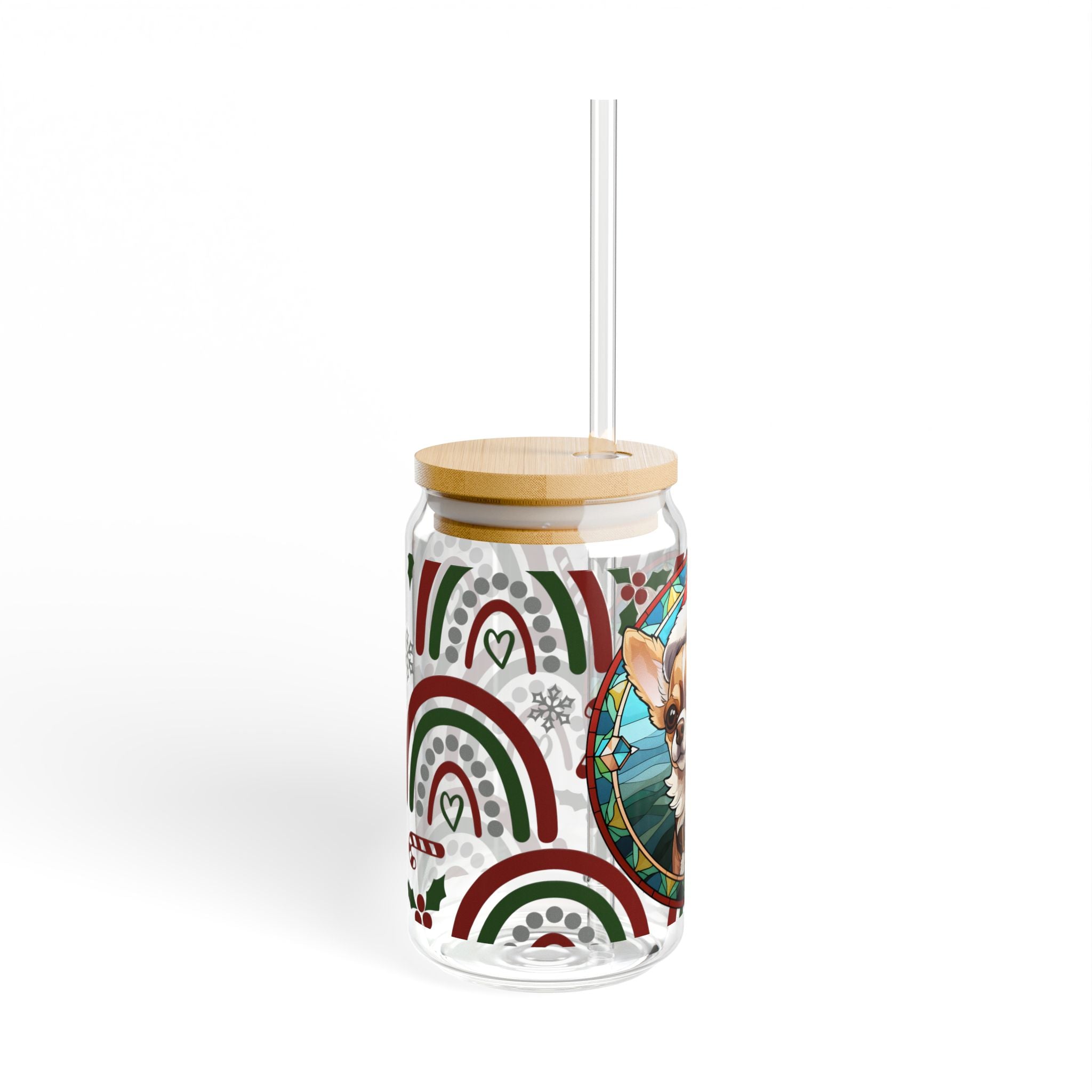 Merry Christmas Chihuahua – Sipper Glass, 16oz