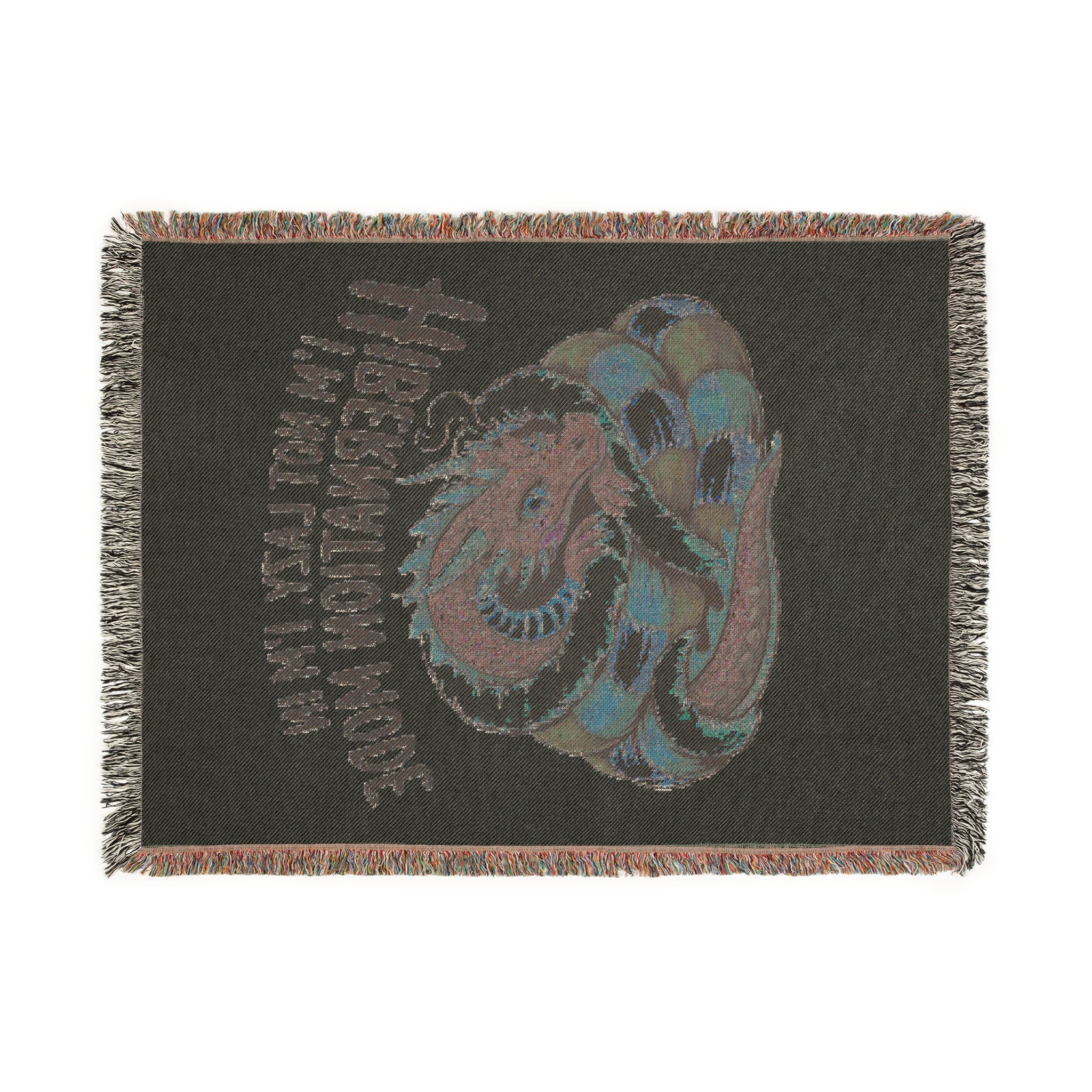 Dragon Woven Blanket – “I’m Not Lazy, I’m Hibernating” Cozy Throw
