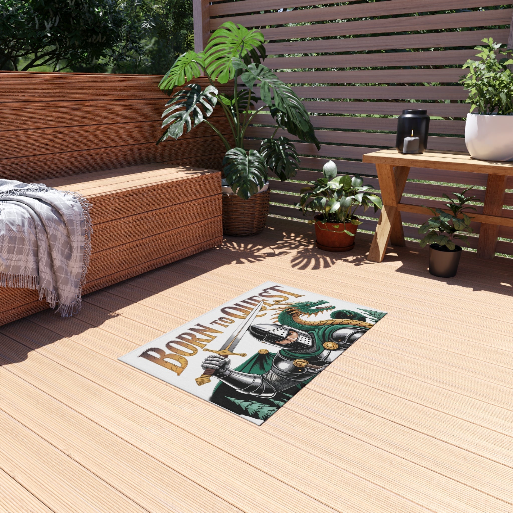 Born To Quest Outdoor Dragon Rug