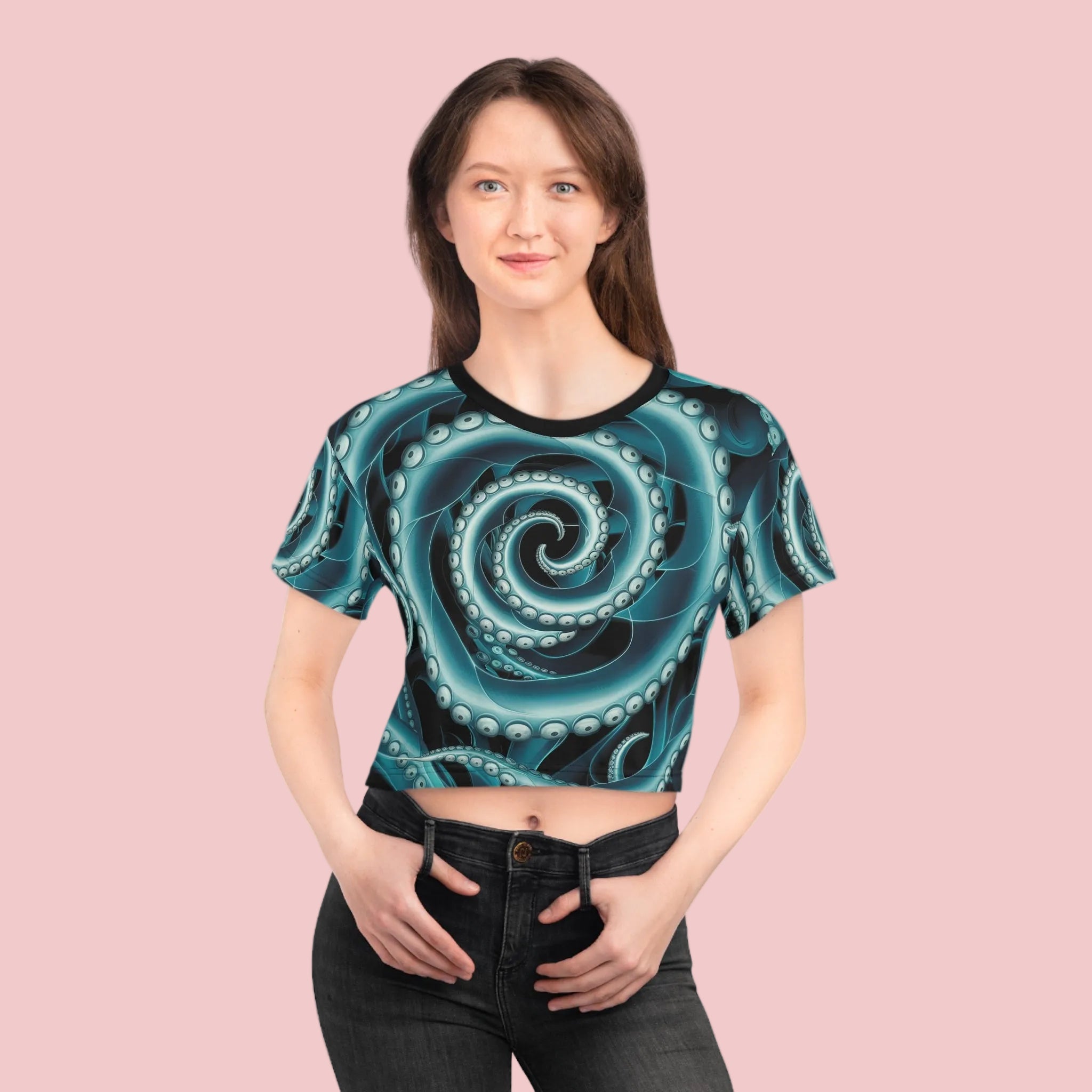 Octopus Twist Crop Tee